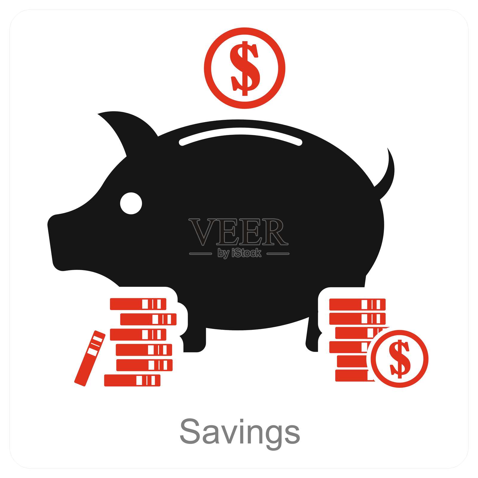 储蓄插画图片素材