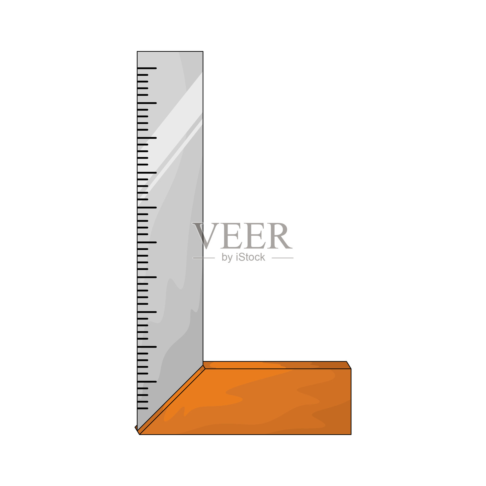 测量方块插画图片素材