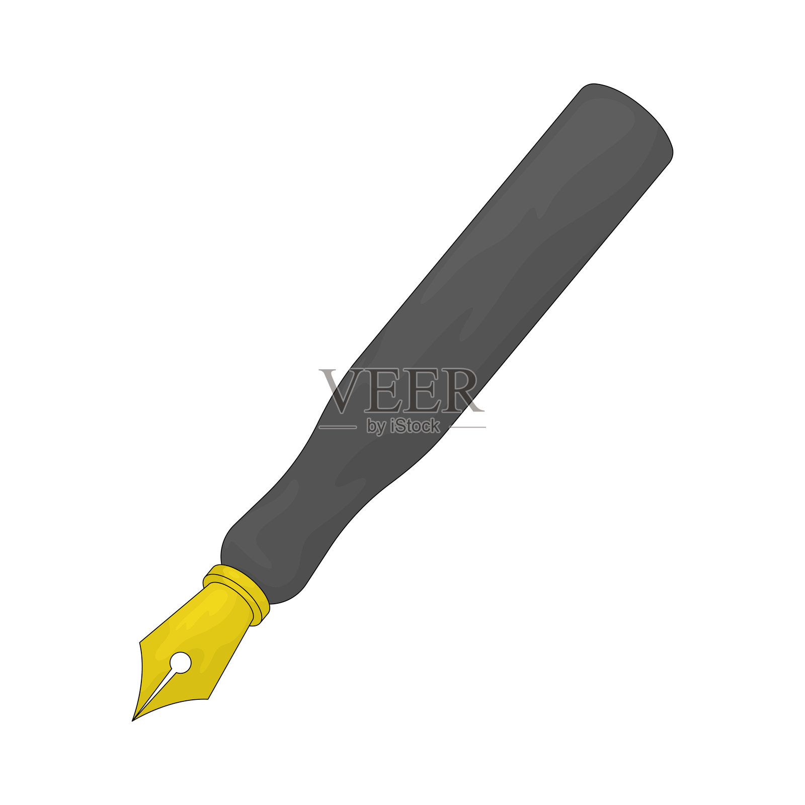 书法笔插画图片素材