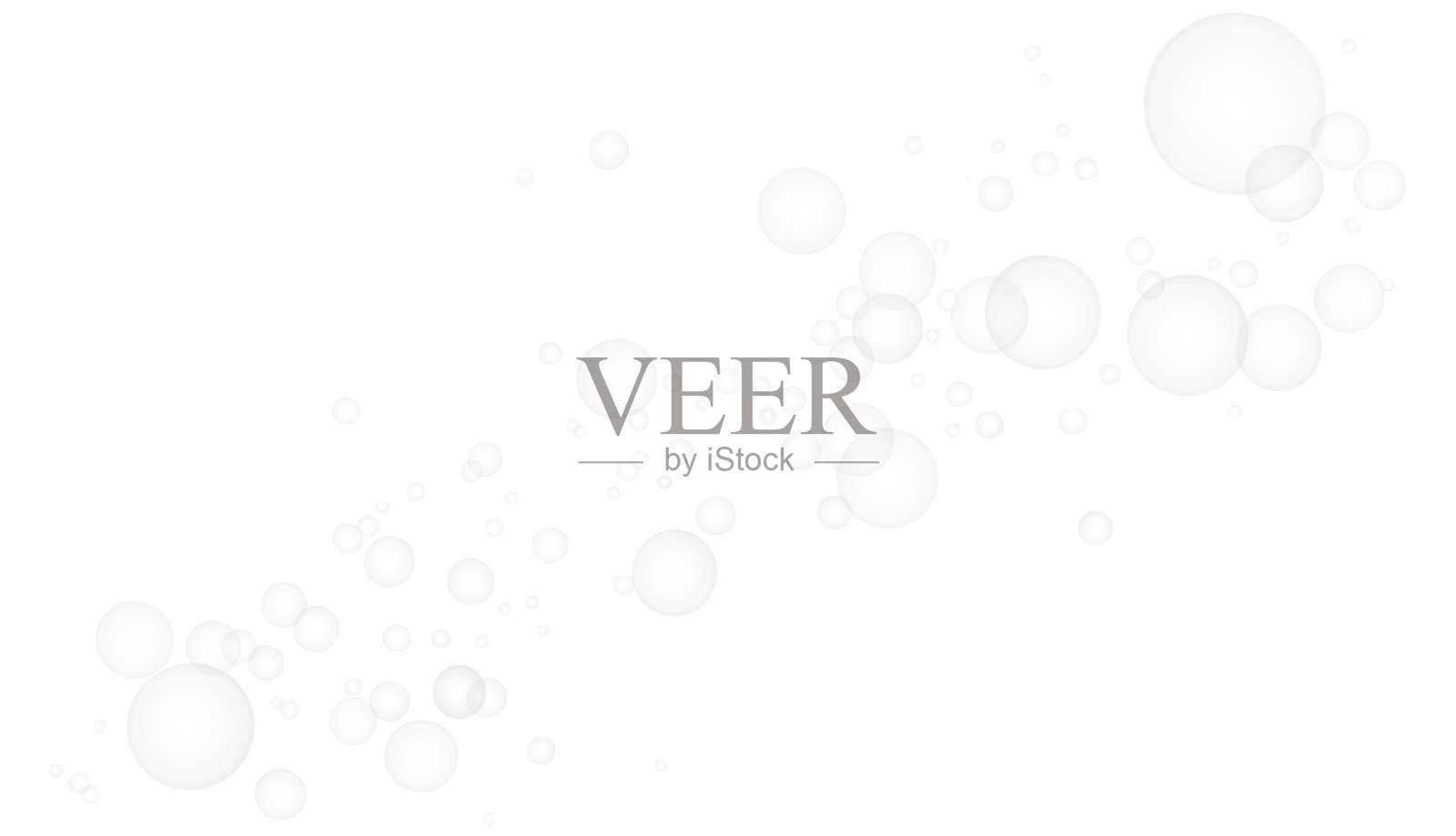 干净的轮廓矢量气泡图标，具有碳酸和水下主题，适合代表肥皂、苏打水或水生元素插画图片素材