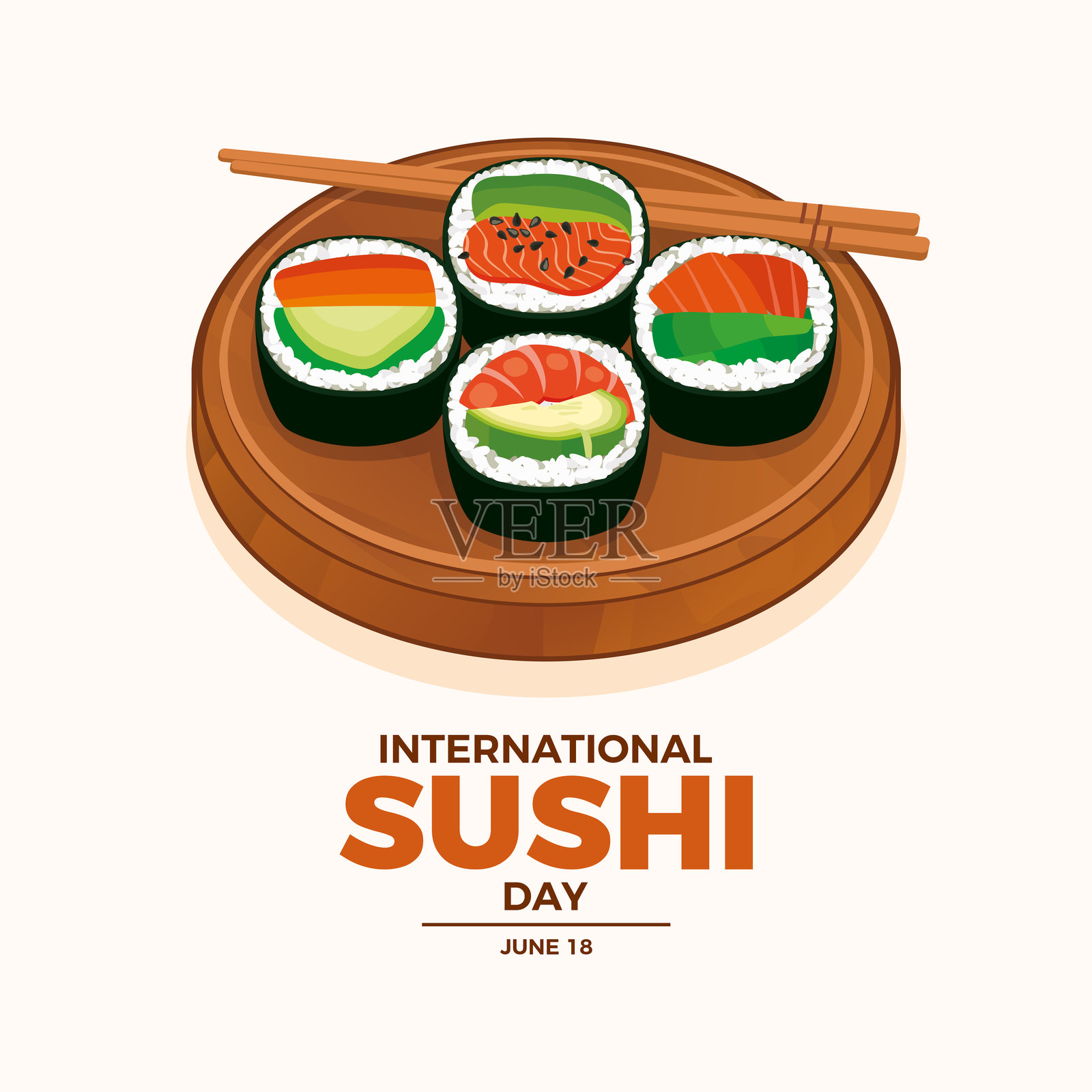 国际寿司日海报矢量插图插画图片素材
