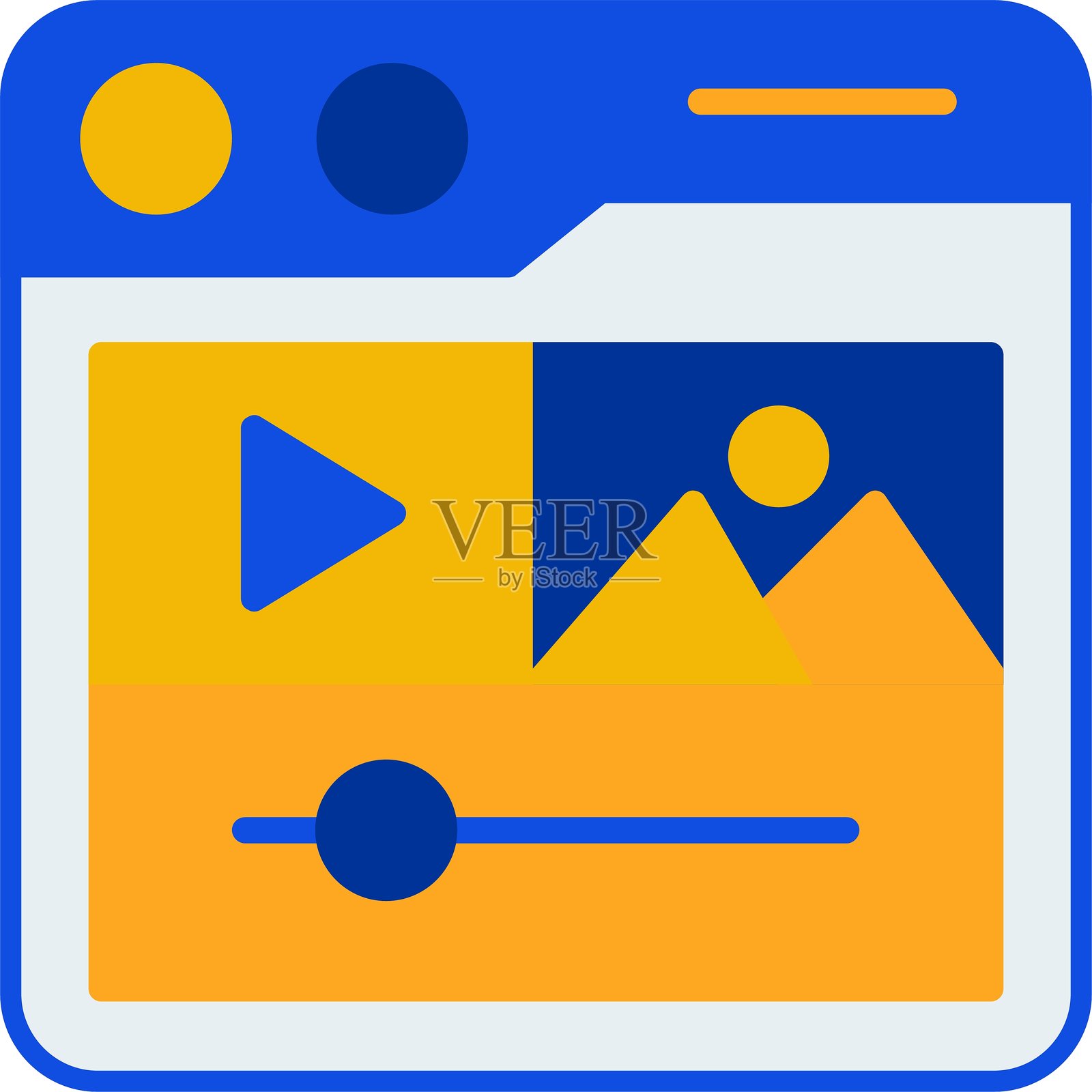 编辑器扁平双色图标插画图片素材