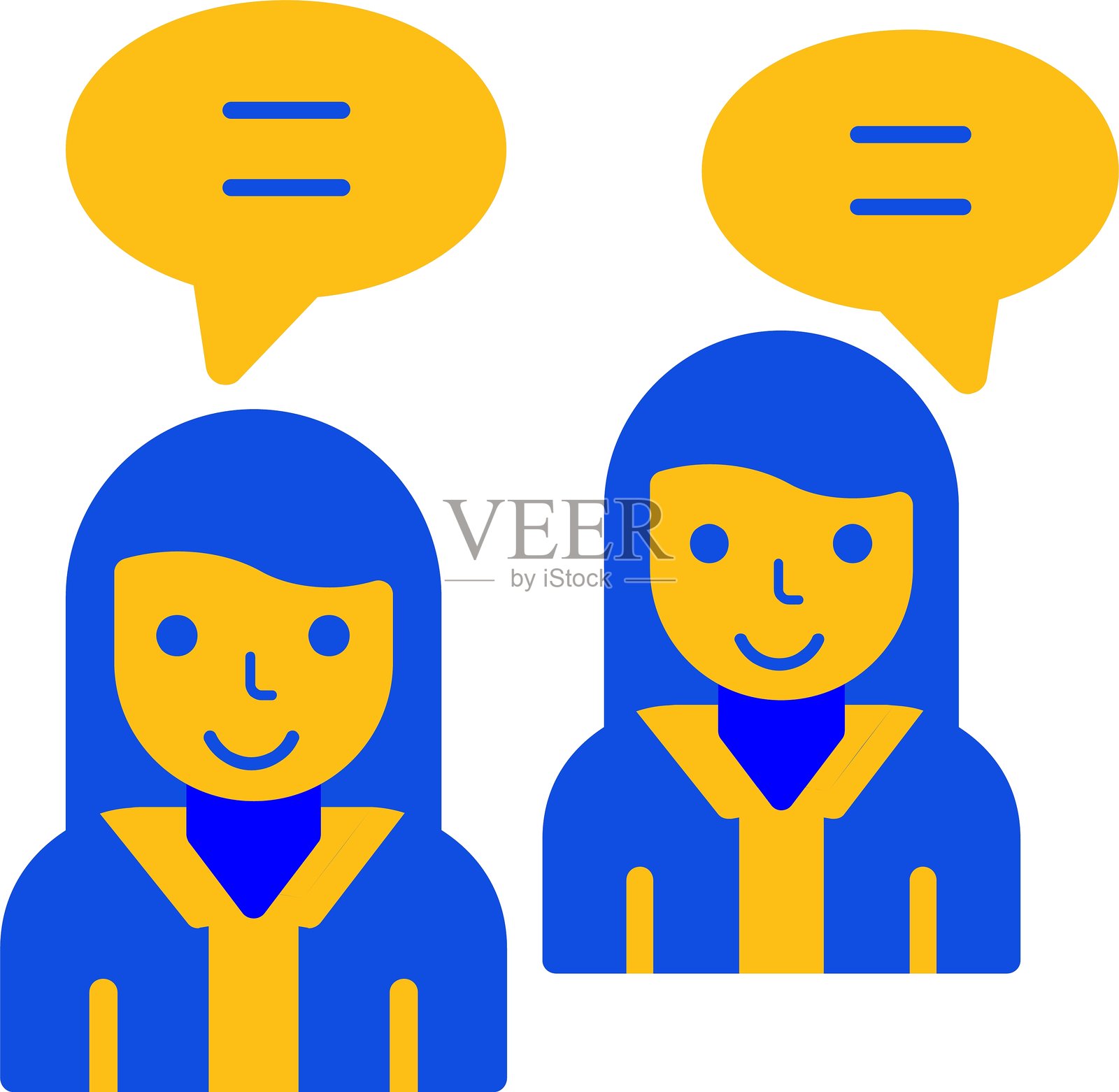 导师扁平化双色图标插画图片素材