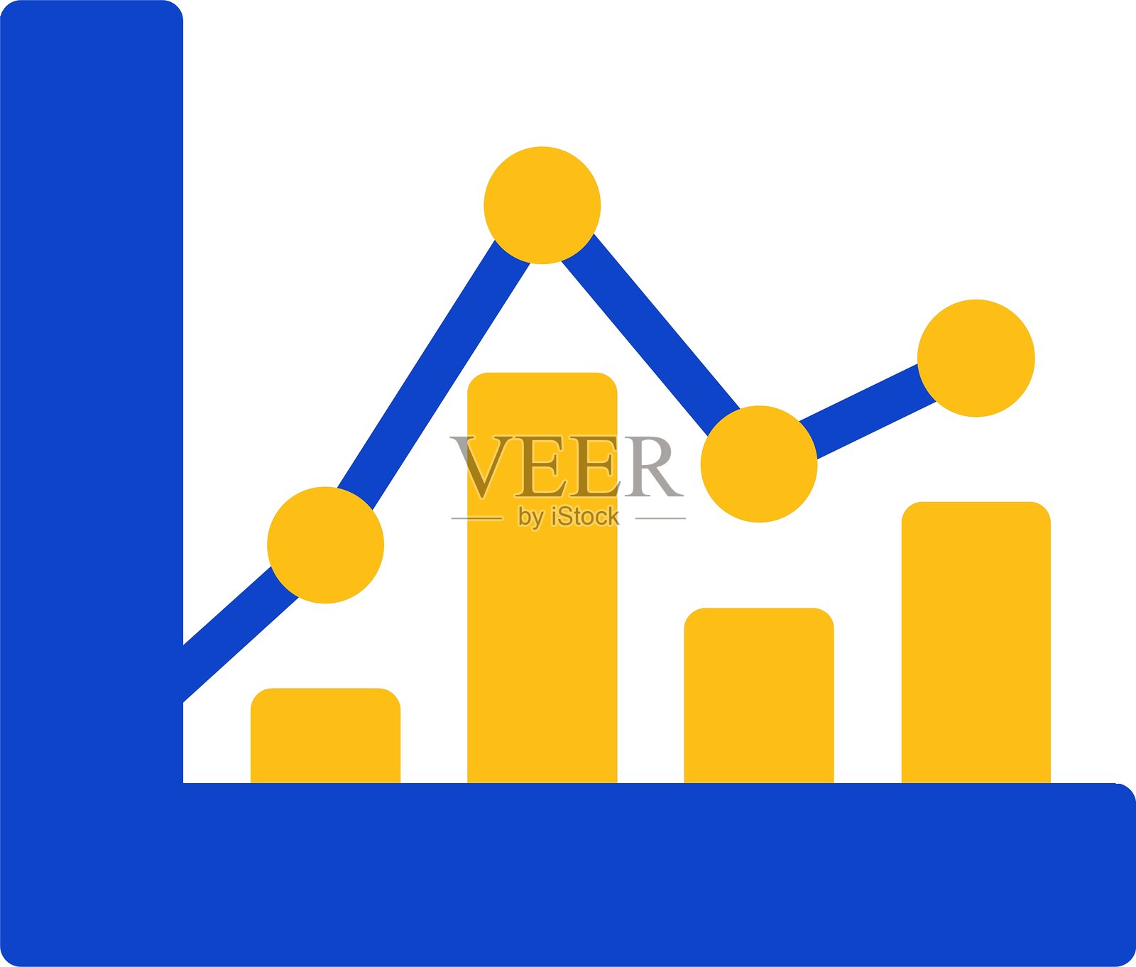 预测扁平化双色图标插画图片素材