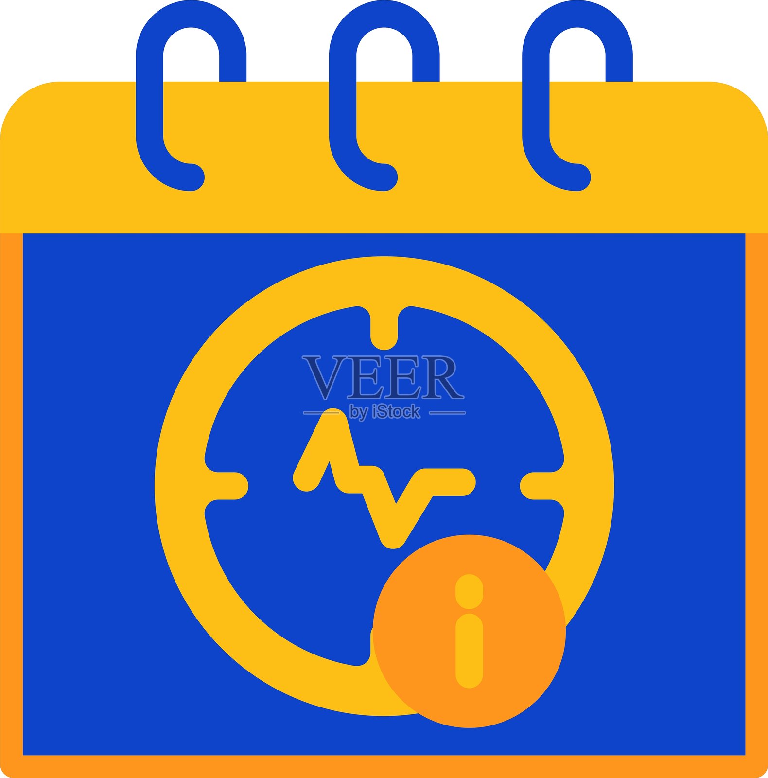 截止日期扁平双色图标插画图片素材