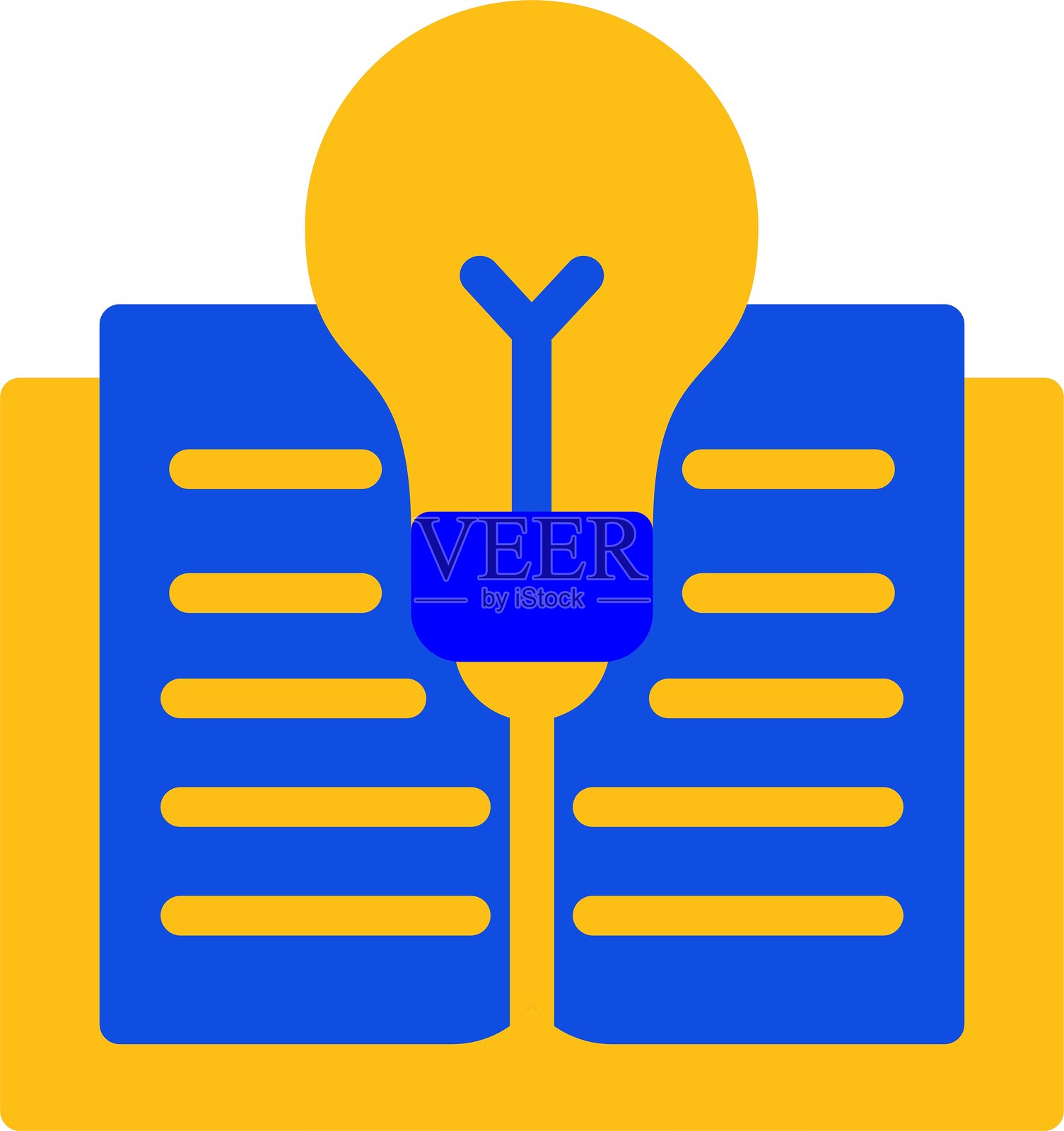 知识扁平化双色图标插画图片素材