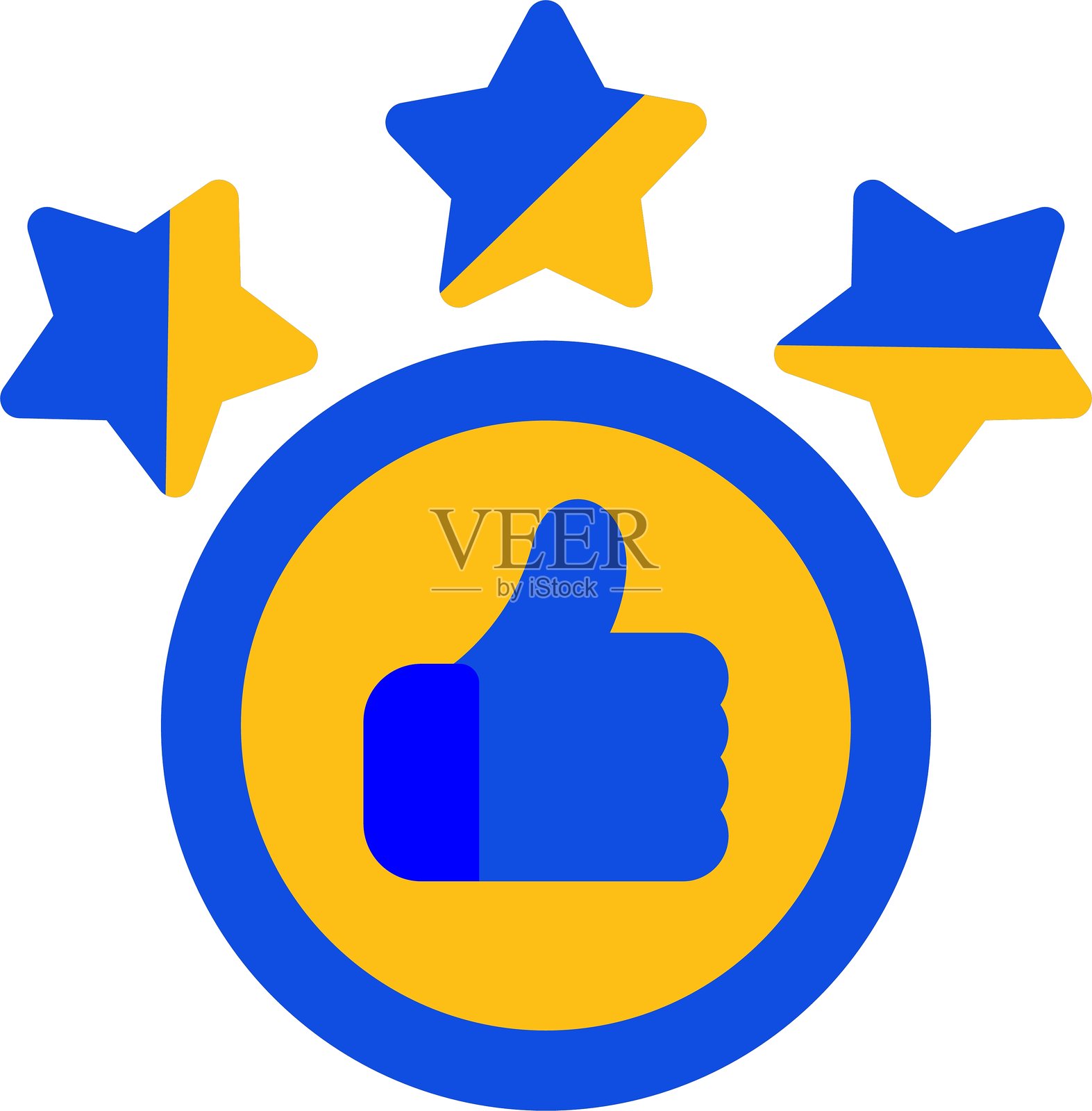 可靠性扁平双色图标插画图片素材