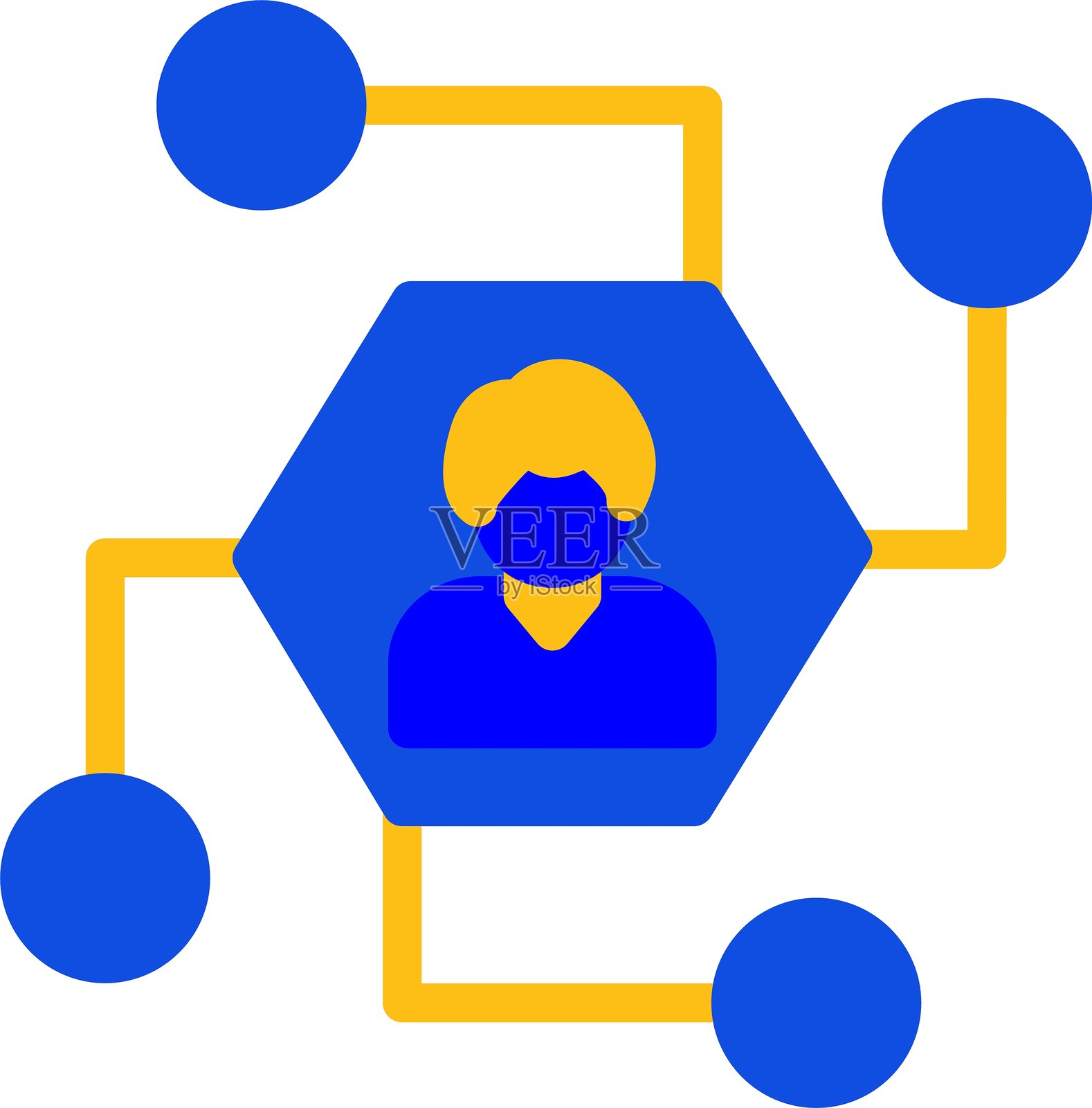 网络扁平化双色图标插画图片素材