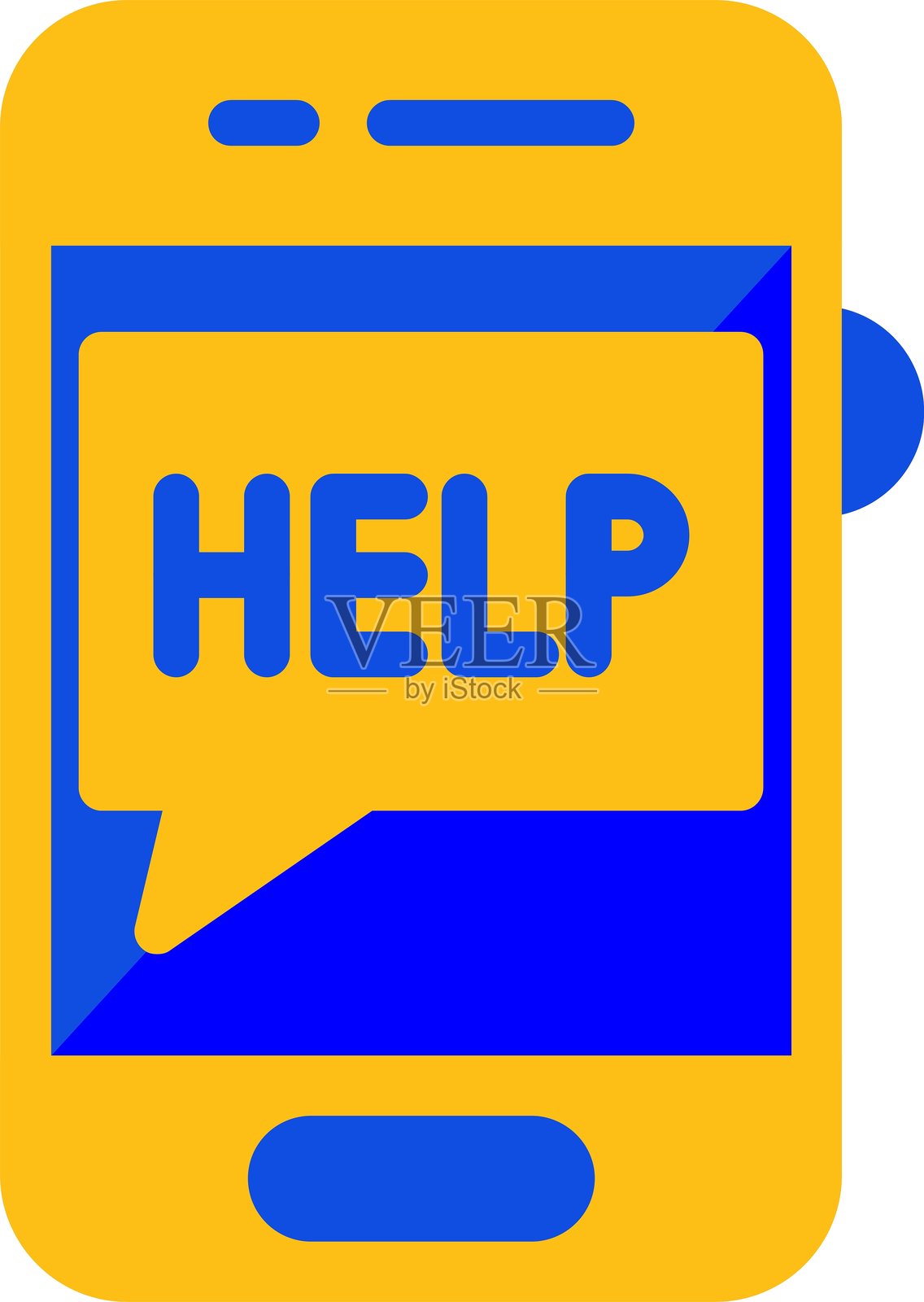 帮助扁平化双色图标插画图片素材