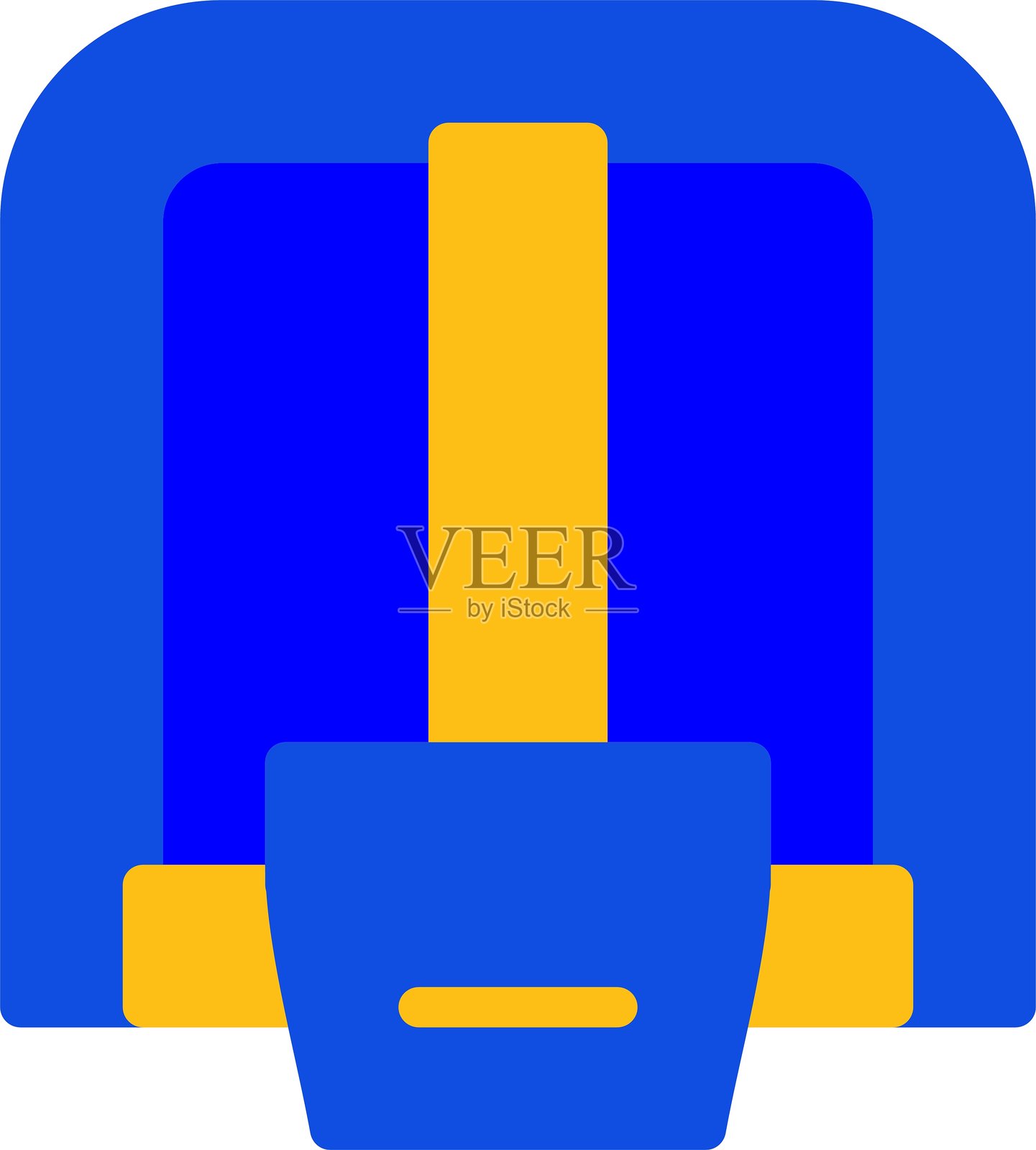 磁悬浮列车扁平双色图标插画图片素材