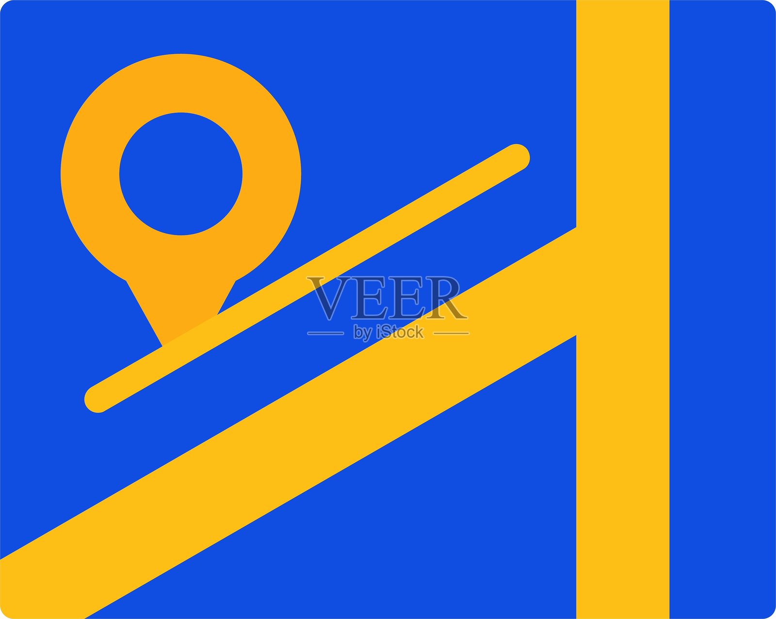 地图扁平化双色图标插画图片素材