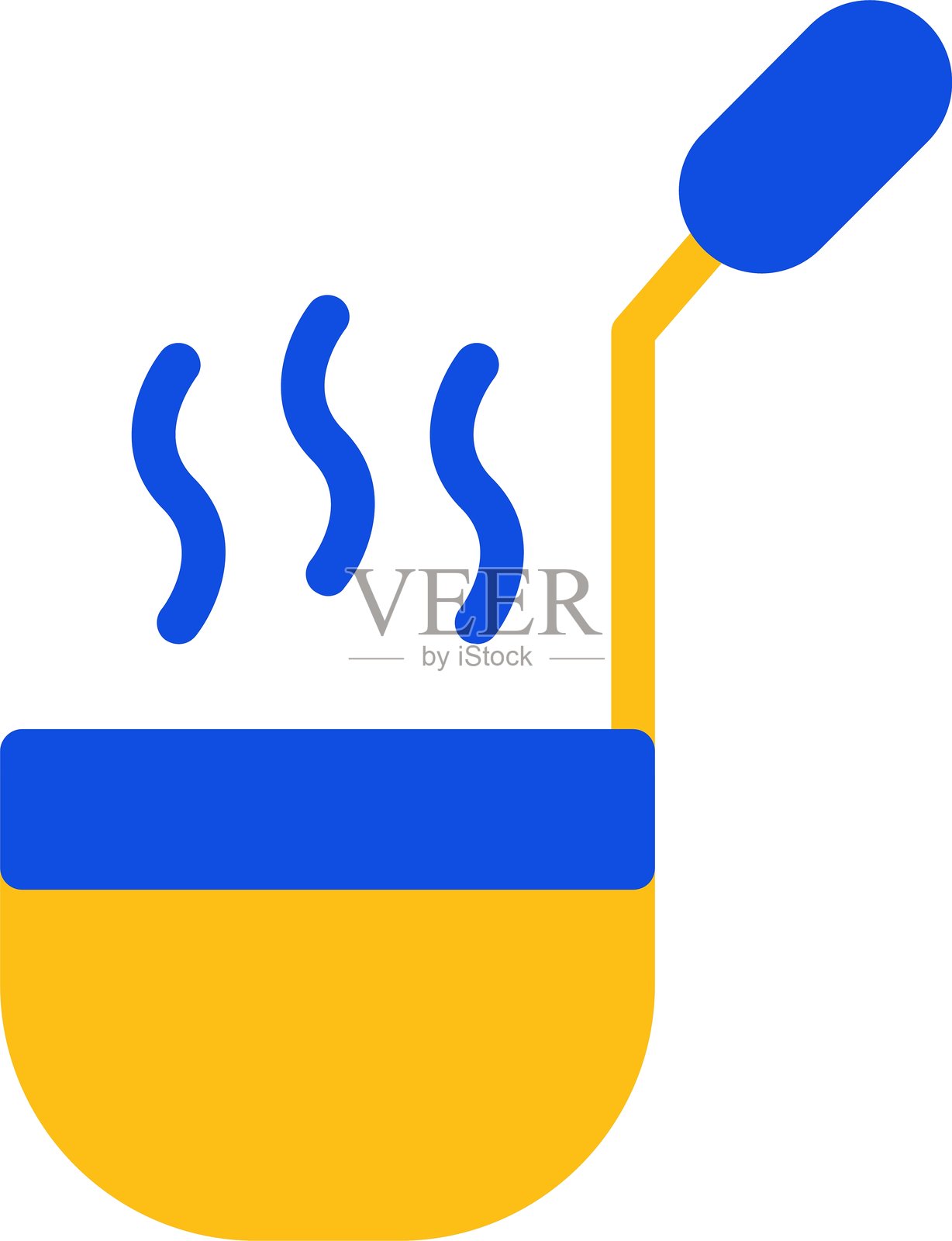 平底勺双色图标插画图片素材