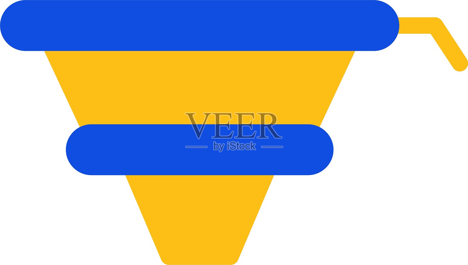 漏斗扁平双色图标插画图片素材