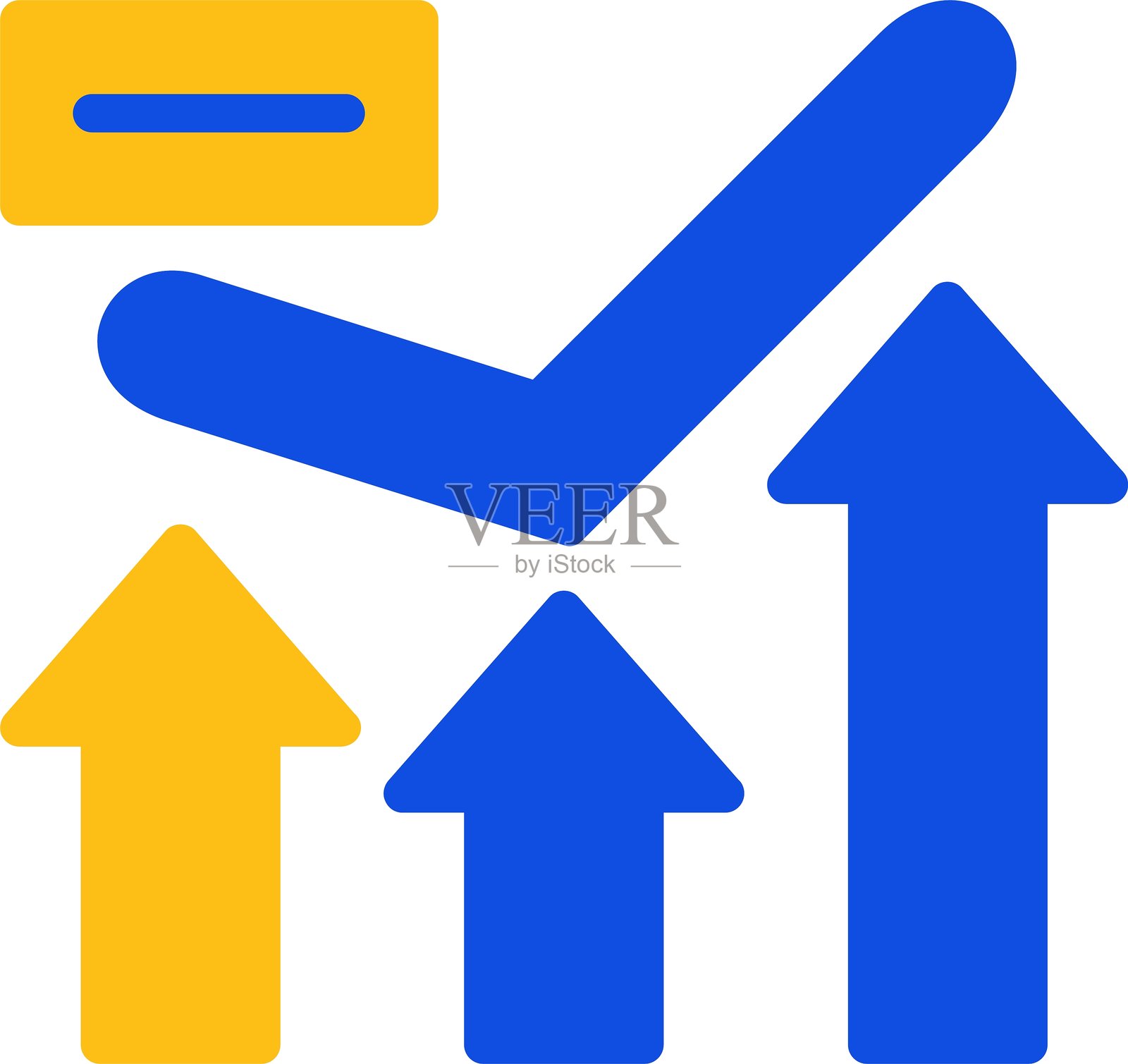 直立的右侧平面双色图标插画图片素材