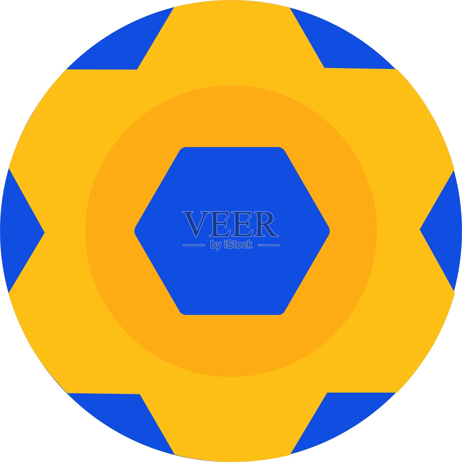 足球扁平双色图标插画图片素材