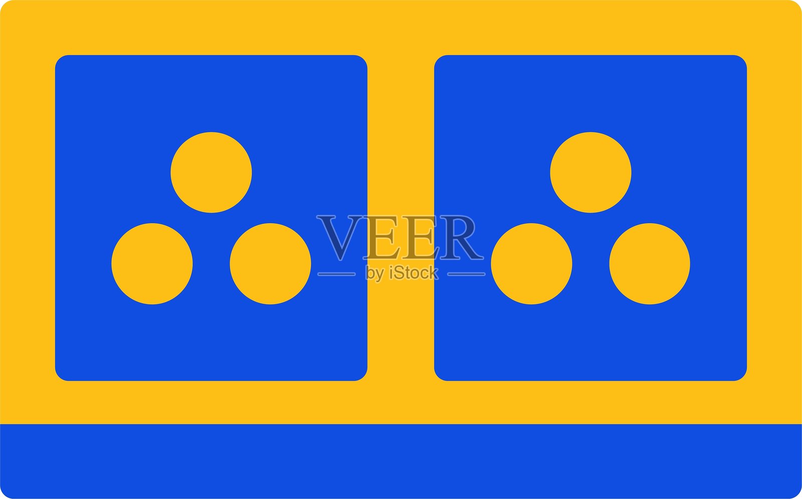 电源插座扁平双色图标插画图片素材