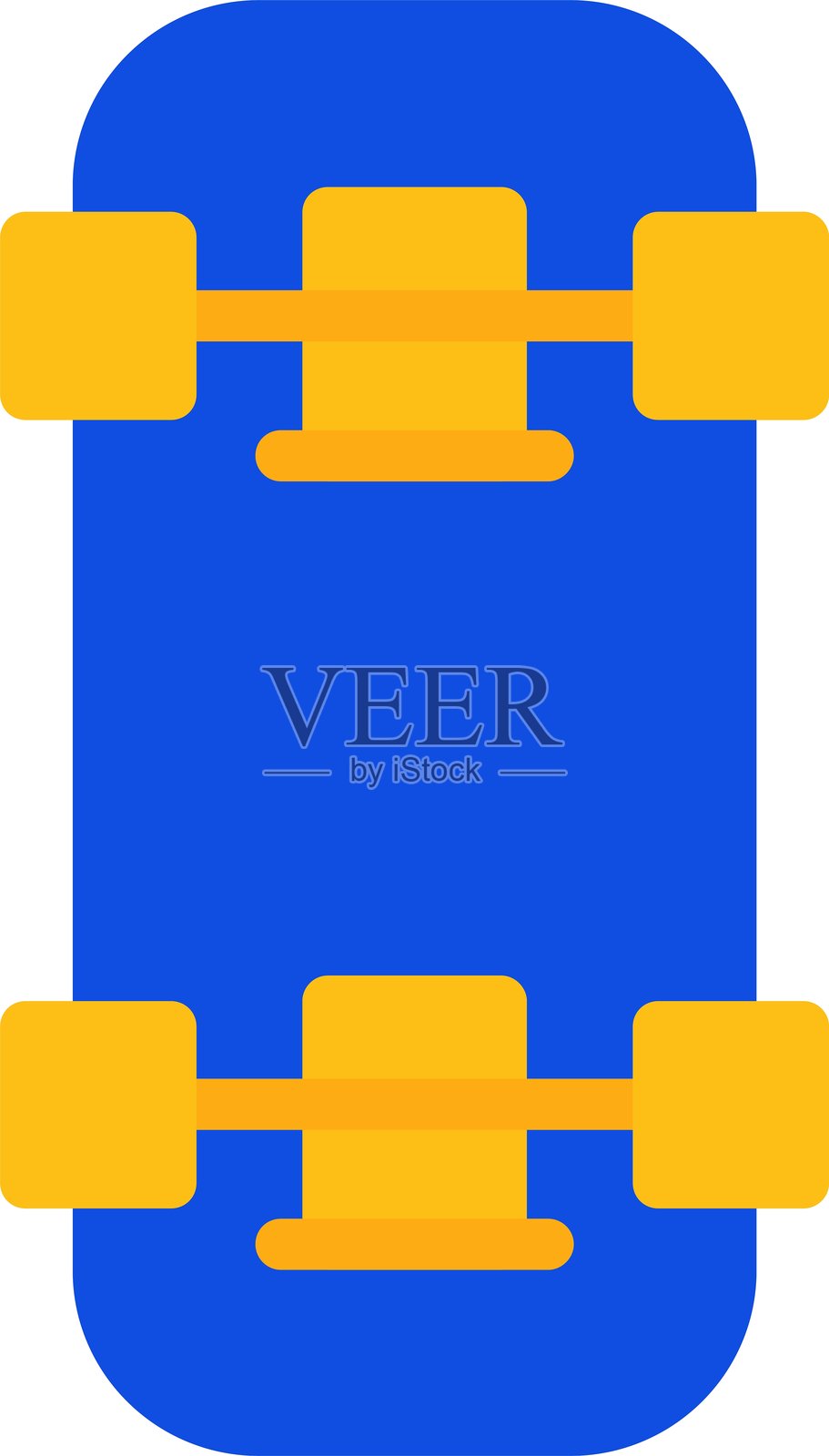 滑板平面双色图标插画图片素材