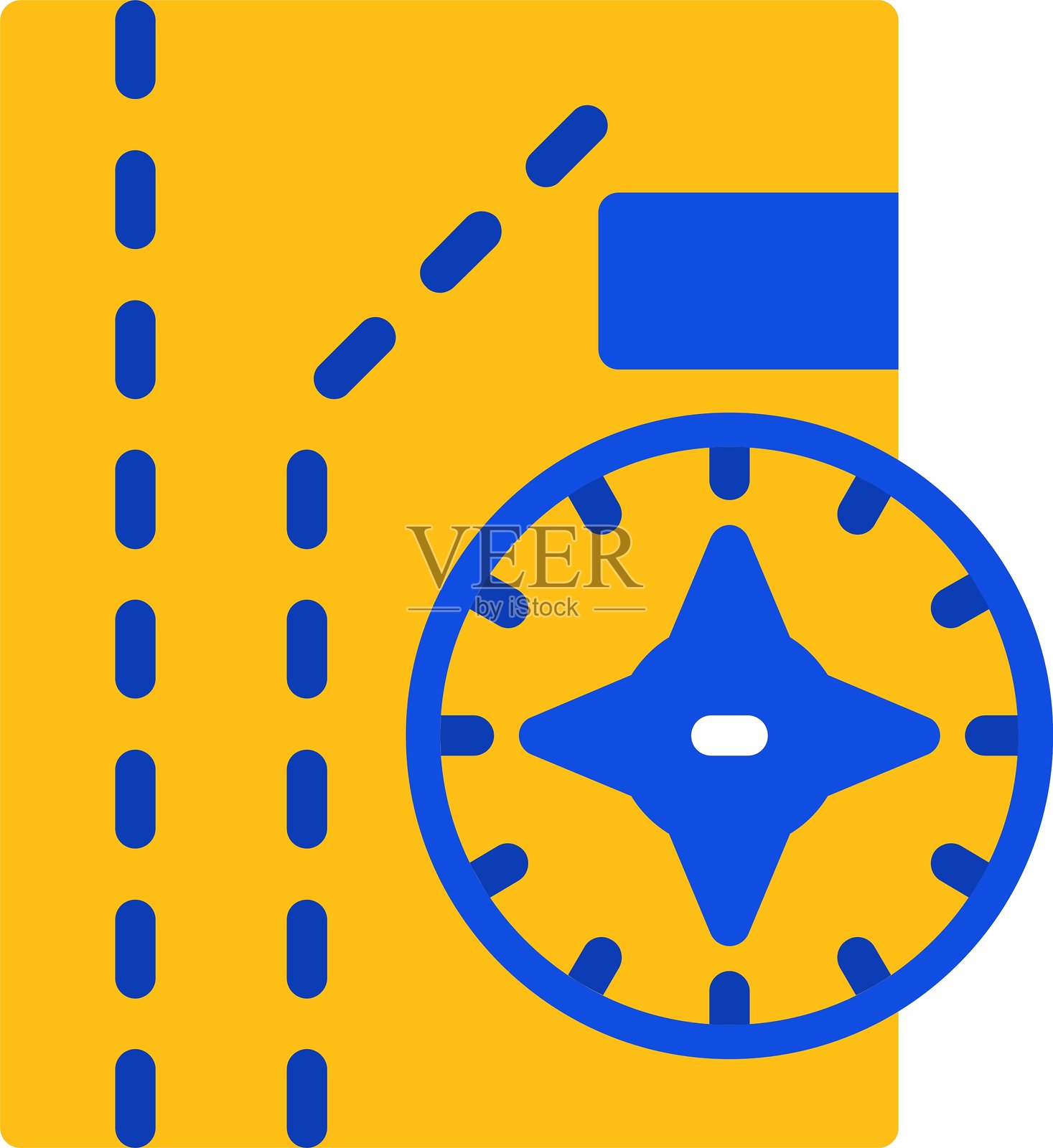 航海图平面双色图标插画图片素材