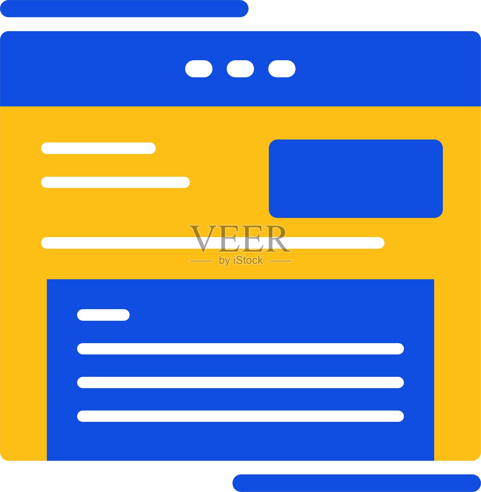 货币化平台扁平双色图标插画图片素材