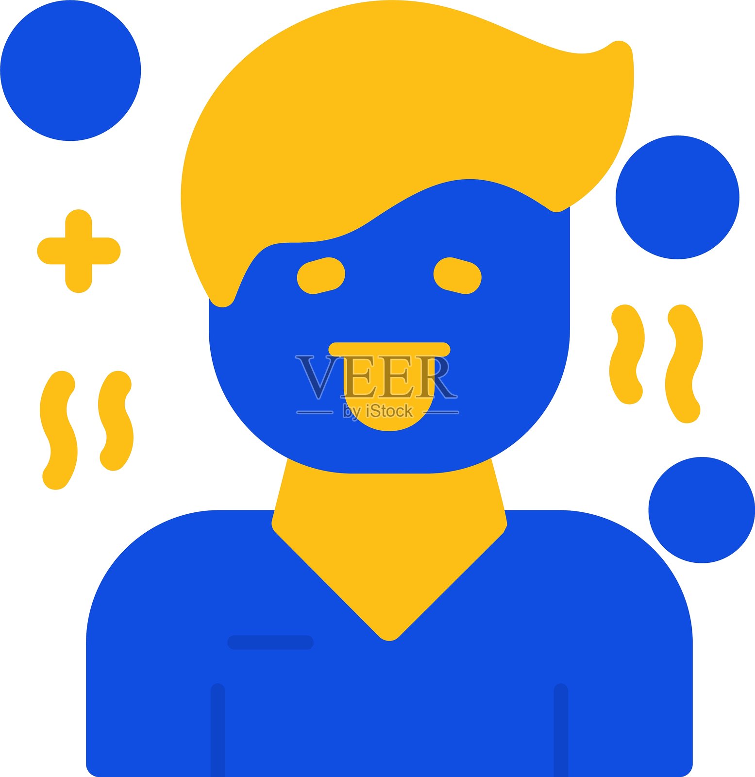 厌恶扁平双色图标插画图片素材