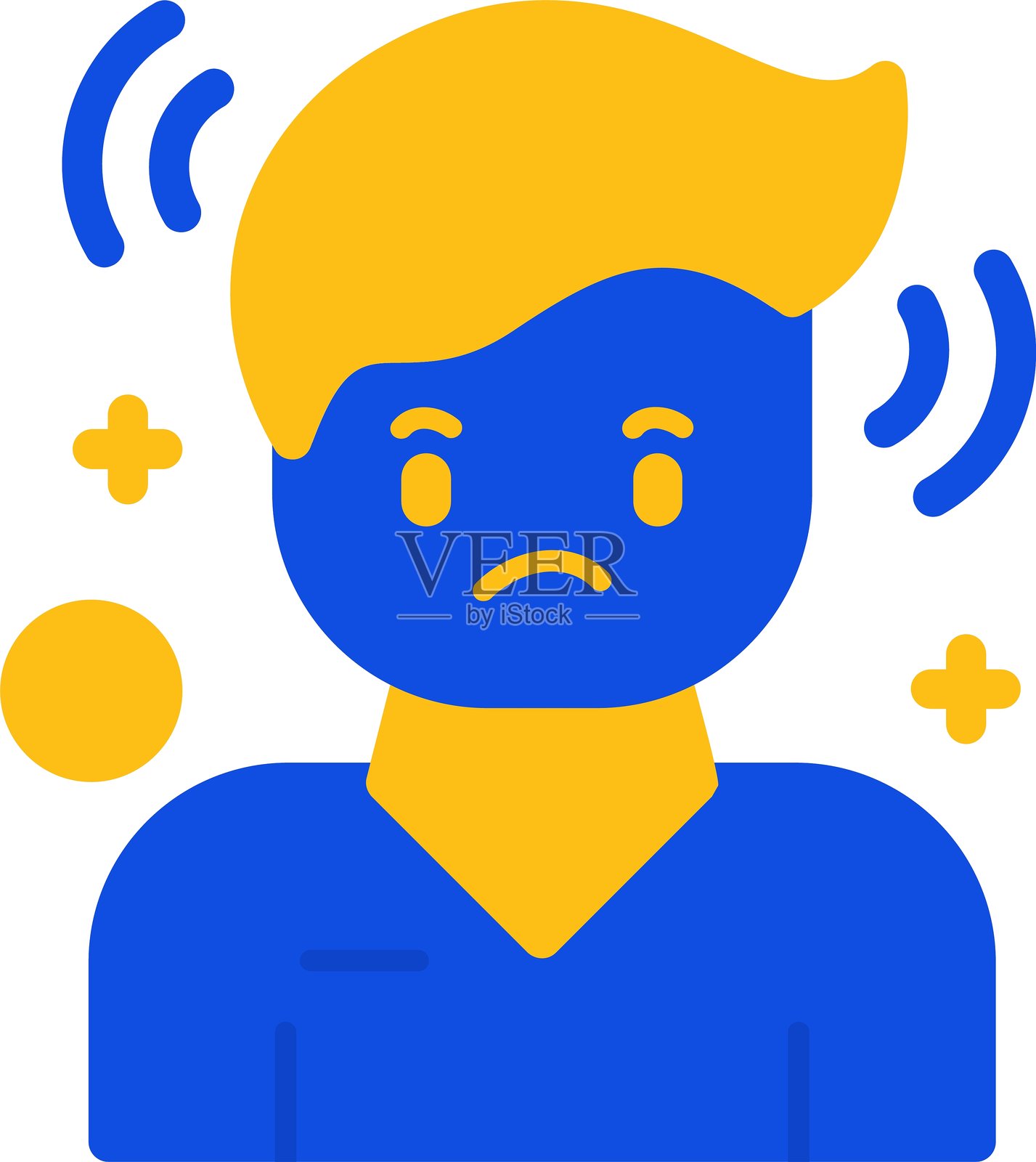 轻蔑扁平双色图标插画图片素材