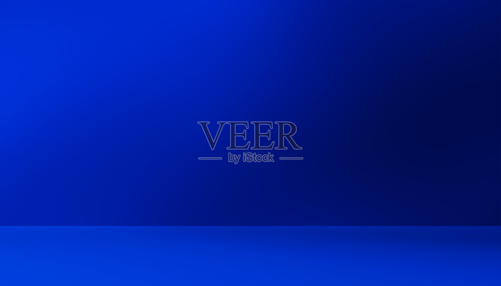 空荡荡的蓝色房间工作室，墙壁和地面上有树叶的阴影，适合产品展示。阳光效果的阴影。照片摄影图片