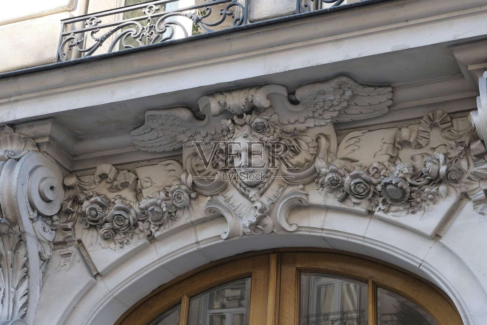 巴黎，法国的建筑外饰。照片摄影图片