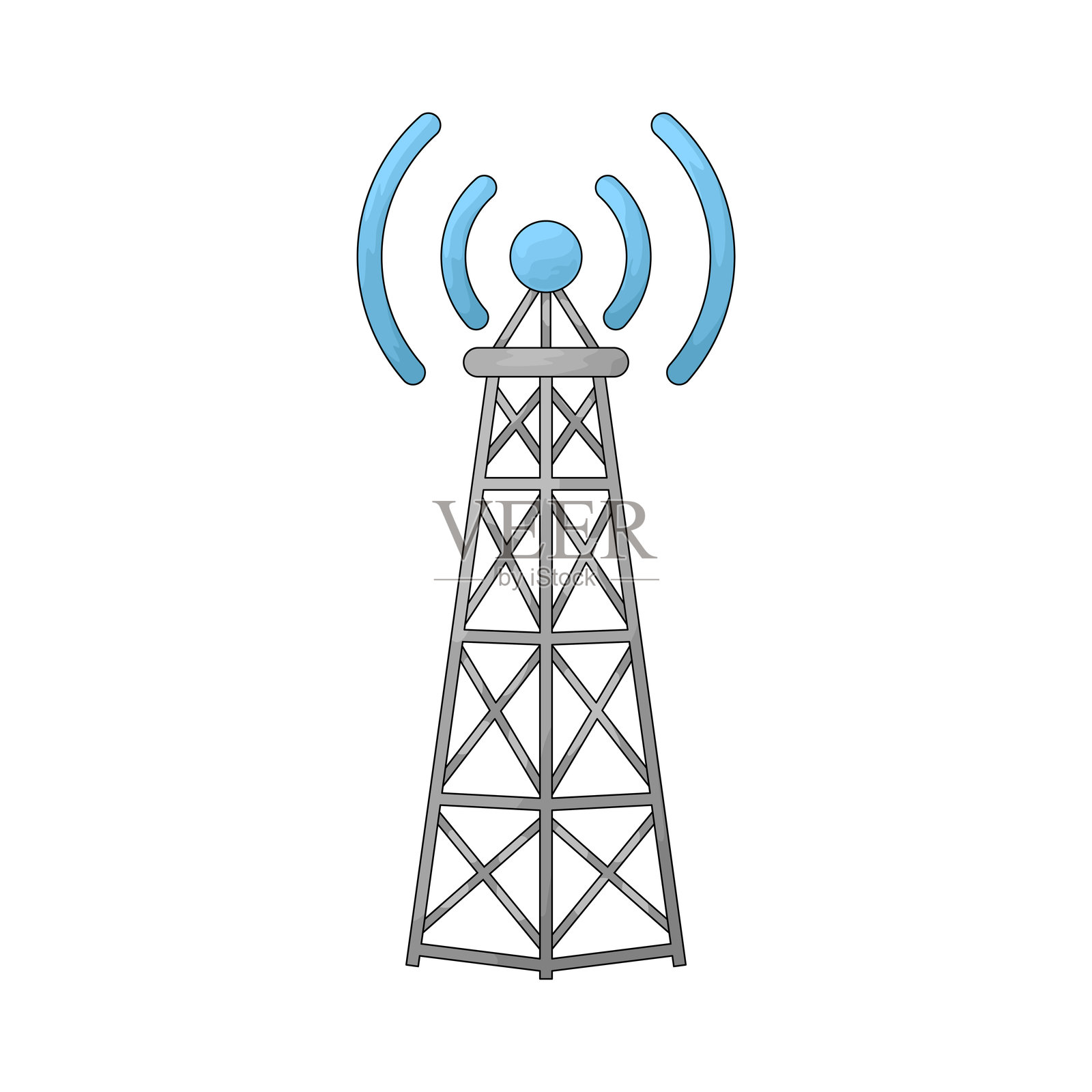 无线电塔插画图片素材