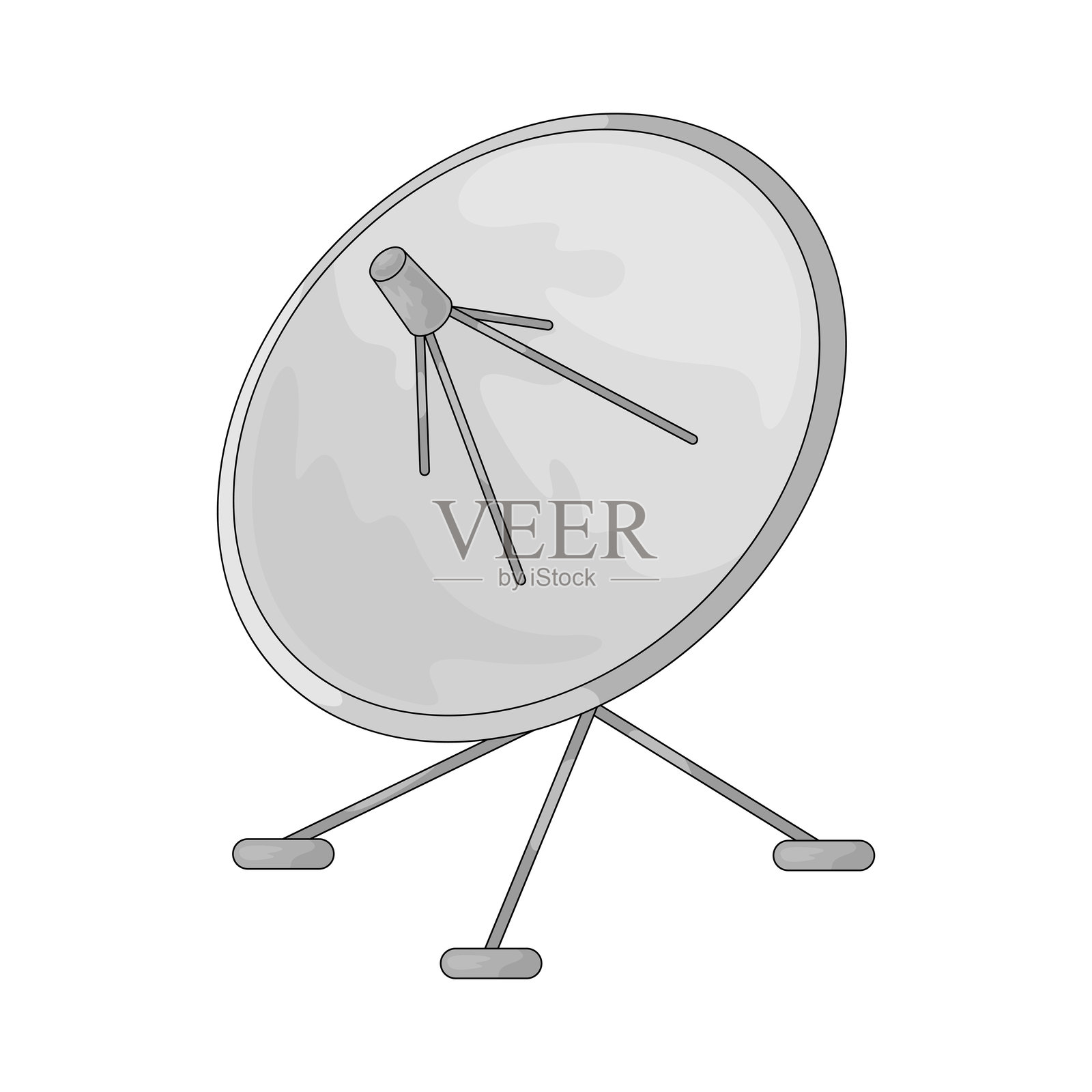 卫星天线插画图片素材