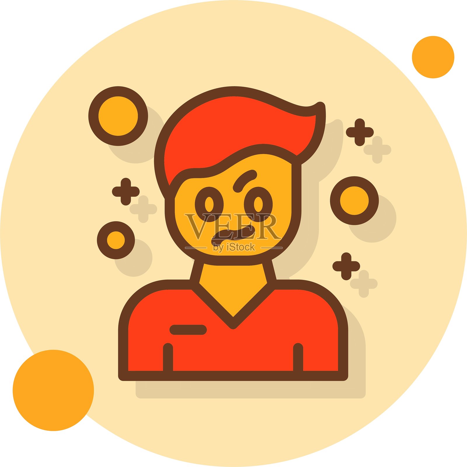 充满刺激的阴影圆圈图标插画图片素材