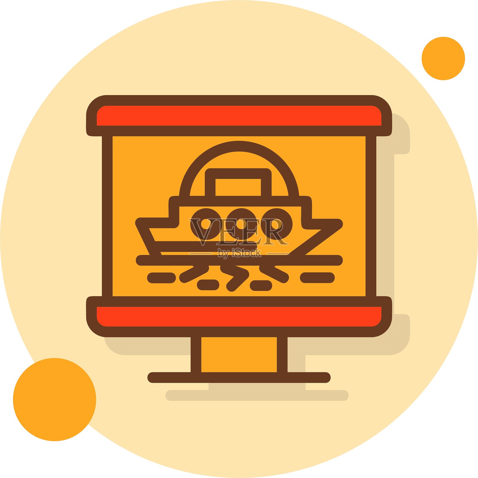 冰破器填充阴影圆圈图标插画图片素材