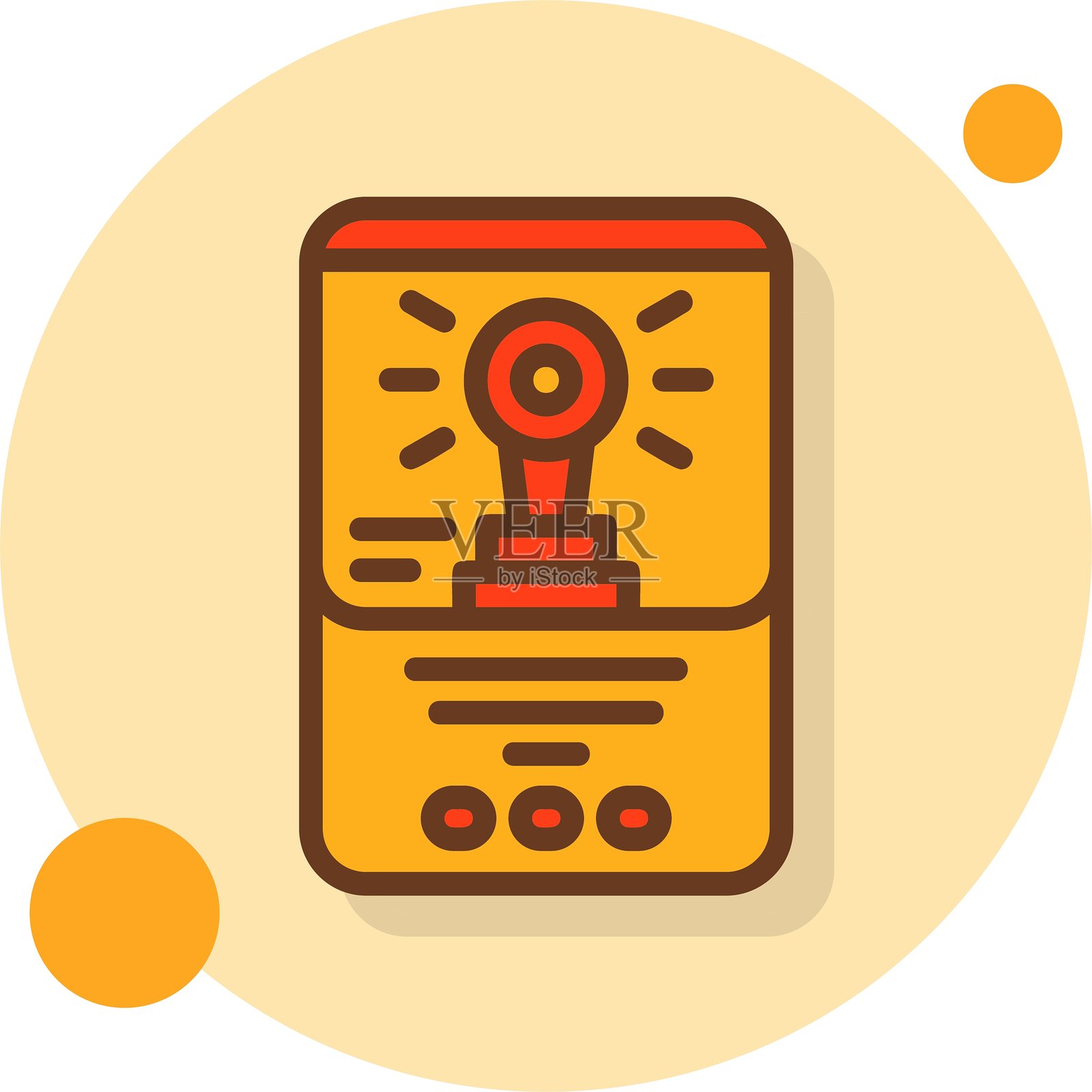 奖杯填充阴影圆圈图标插画图片素材