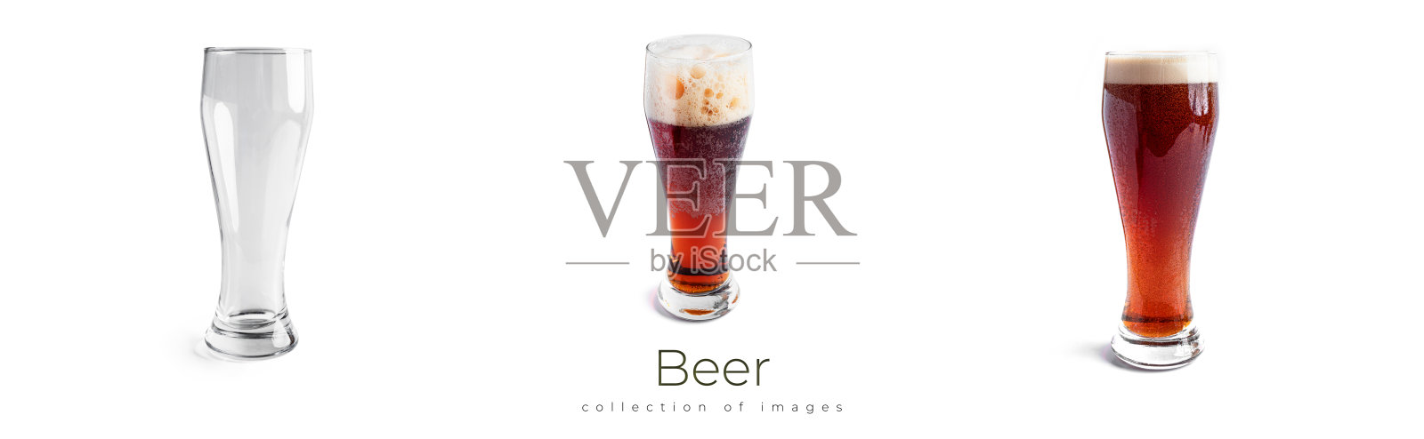 白色背景上的黑啤酒杯。照片摄影图片