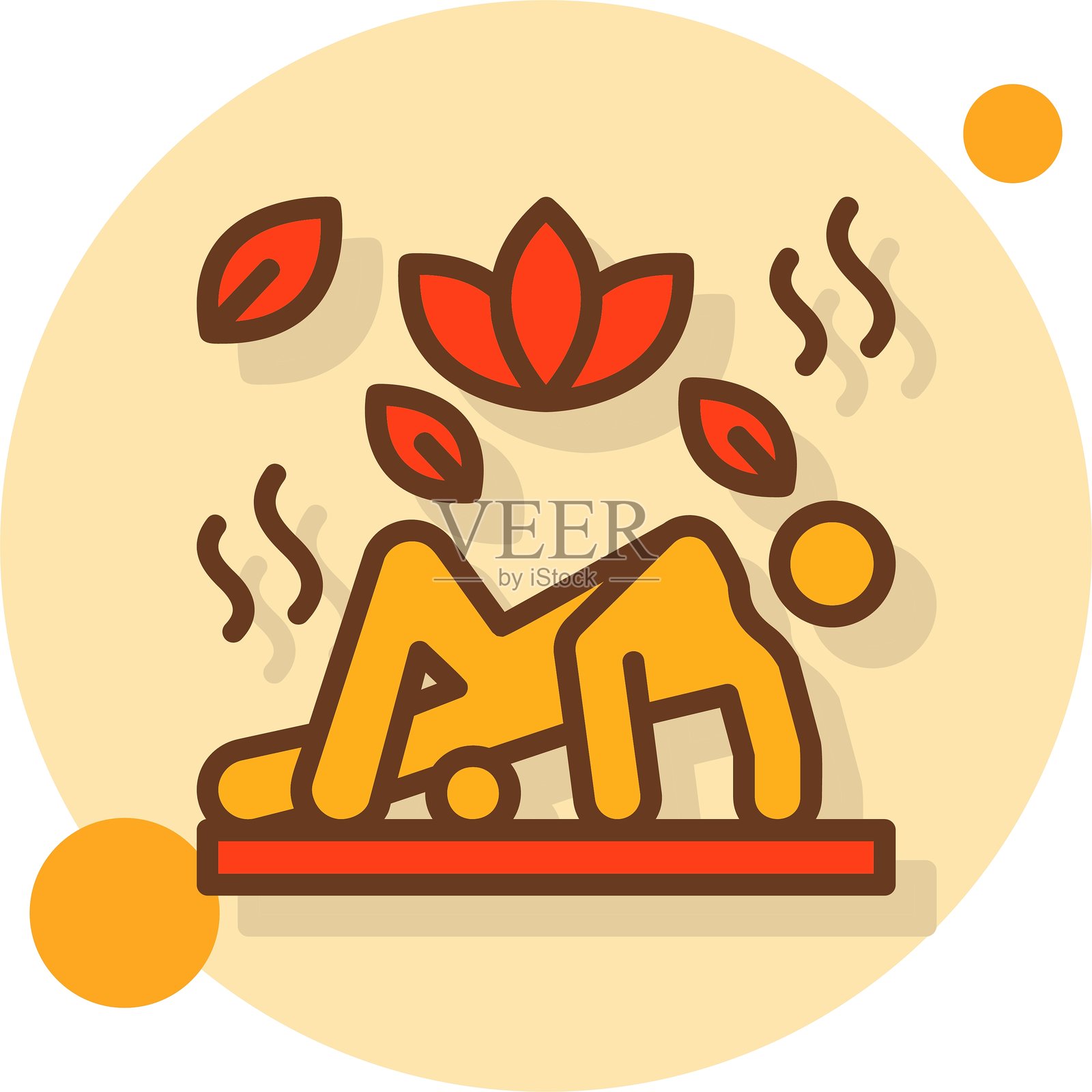 泡沫滚动填充阴影圆圈图标插画图片素材