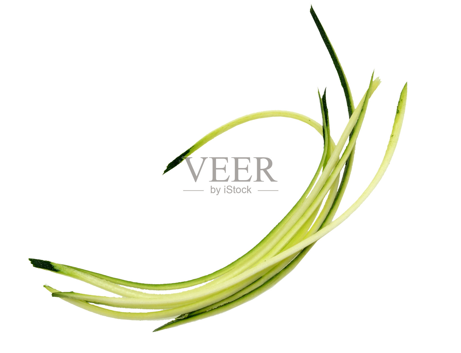 绿色西葫芦意大利面照片摄影图片