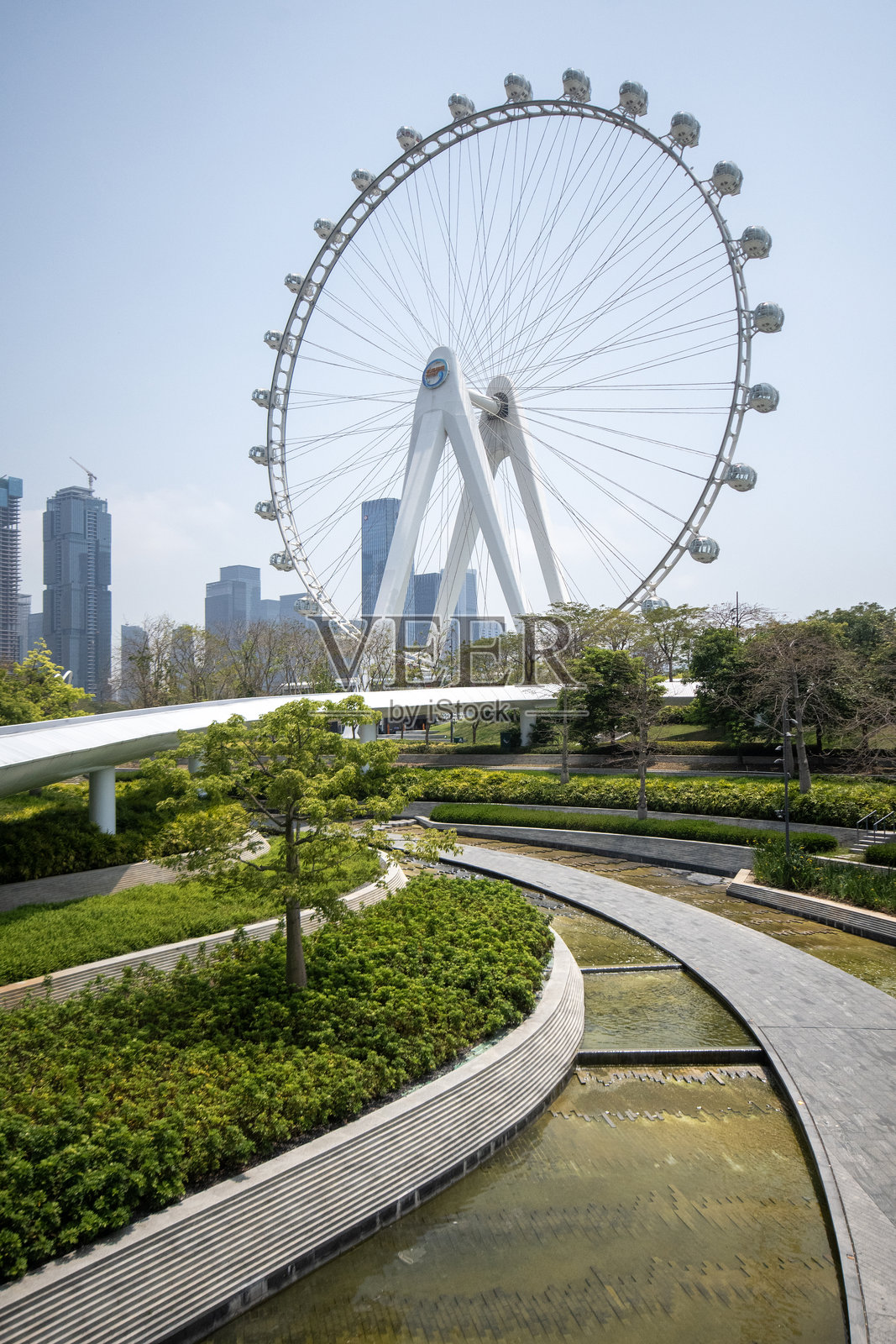 深圳欢乐港湾摩天轮的灯光照片摄影图片