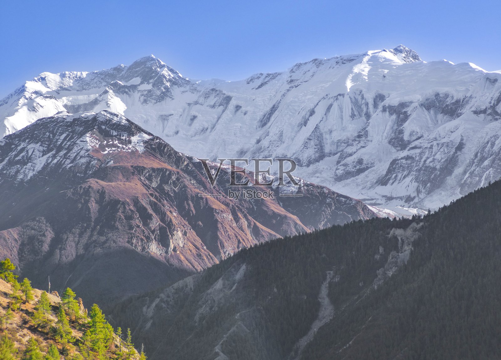 喜马拉雅山脉，尼泊尔照片摄影图片