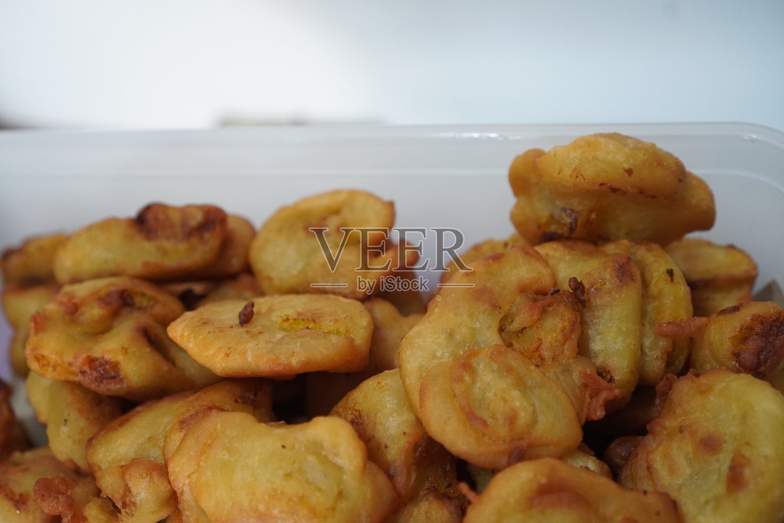 诱人的新鲜炸香蕉特写照片摄影图片