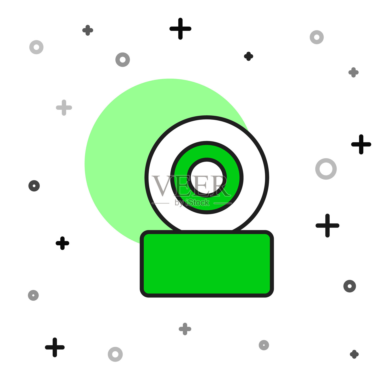 填充轮廓的滑板轮图标，背景为白色。滑轮。矢量图。插画图片素材