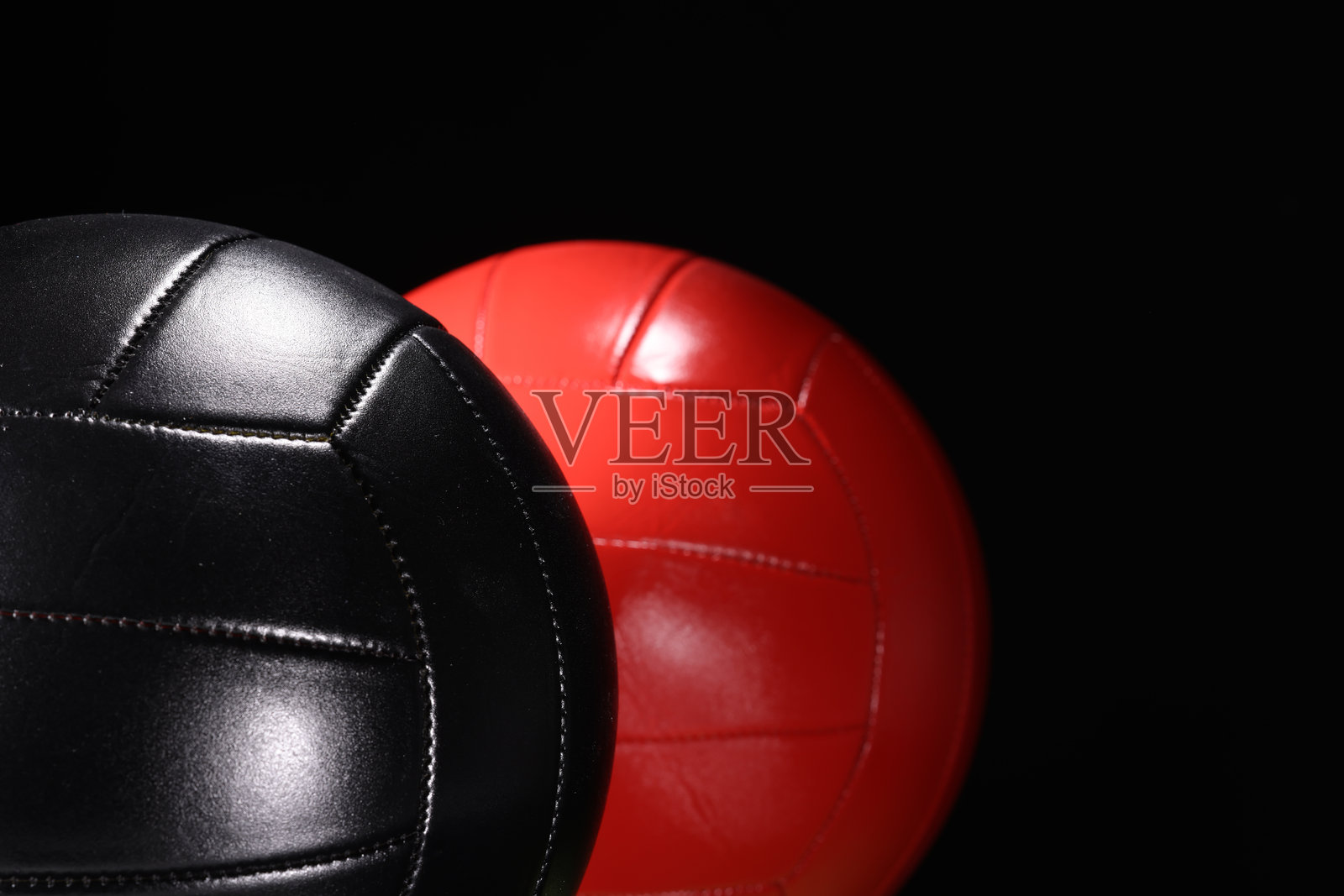 新排球工作室拍摄，背景为黑色隔离图像照片摄影图片