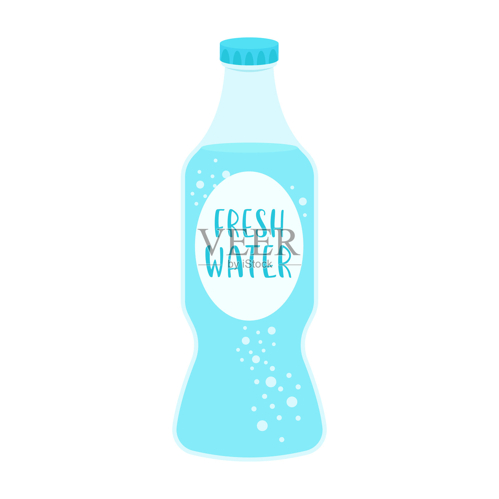 各种水果饮料和饮品的彩色瓶子和罐子。夏季冷饮和果汁插画图片素材