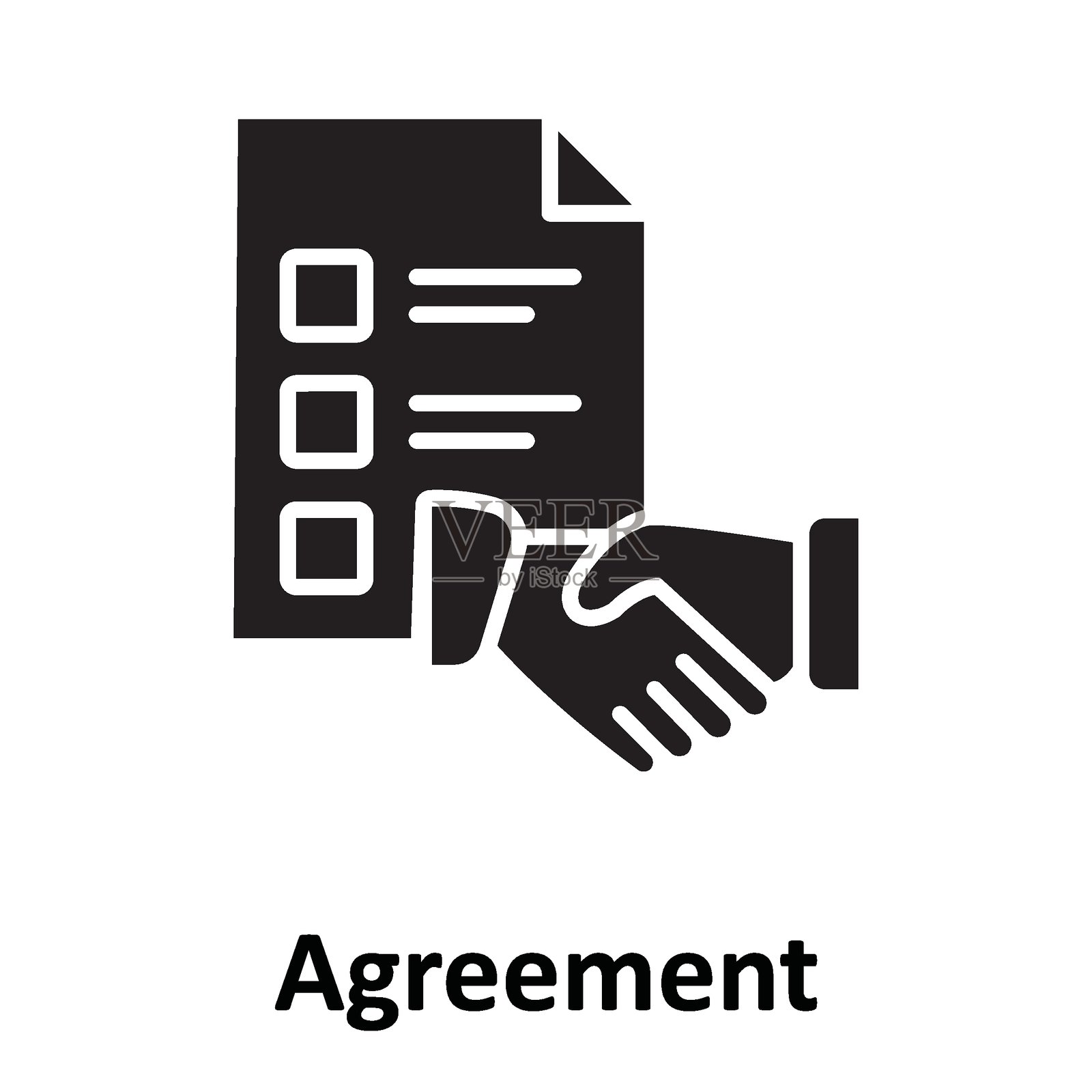 可轻松修改或编辑的协议矢量图标插画图片素材