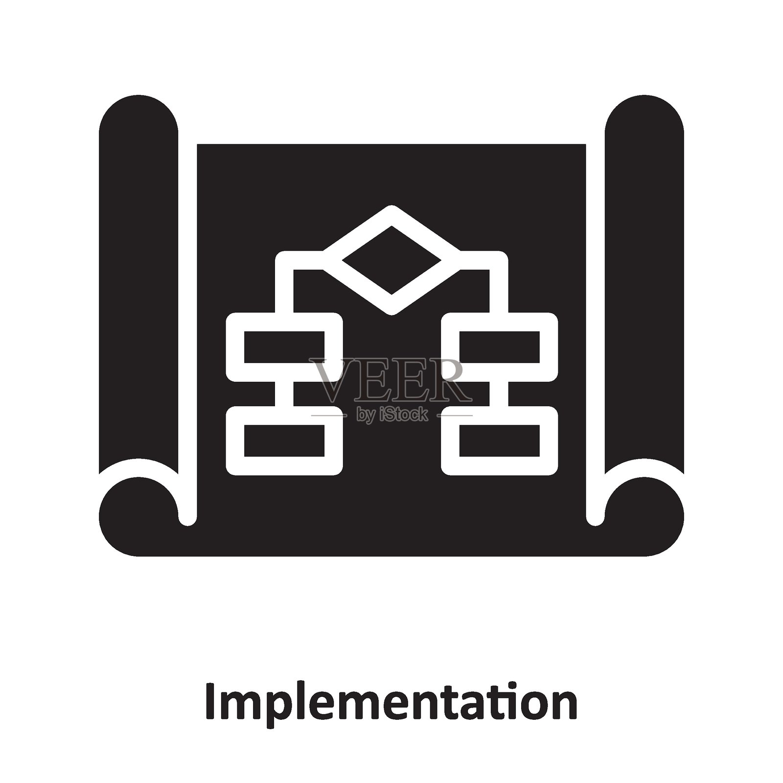 可轻松修改或编辑的实施矢量图标插画图片素材