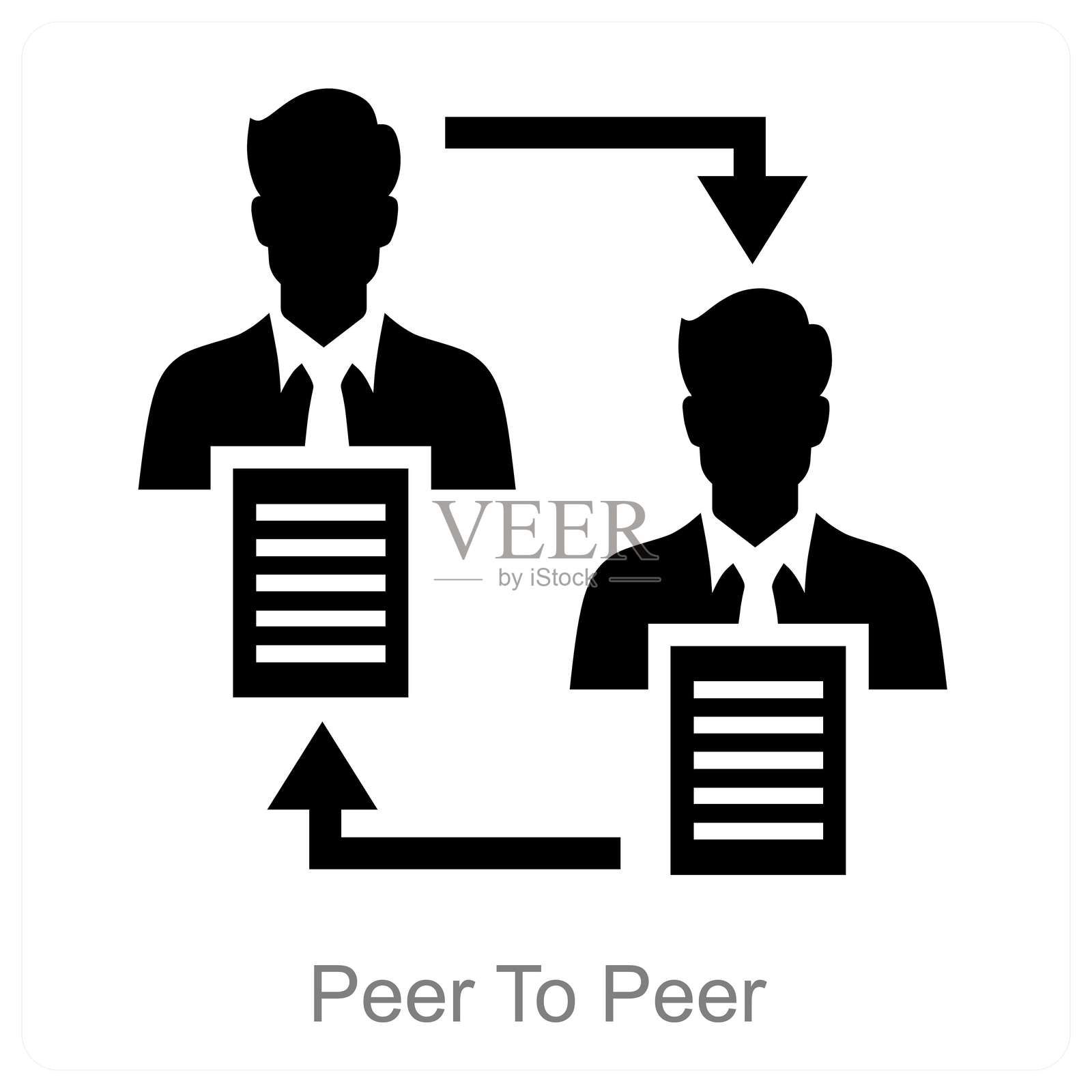 点对点插画图片素材