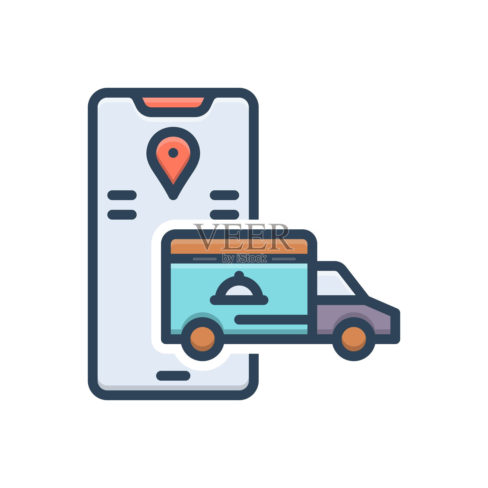 食品配送插画图片素材