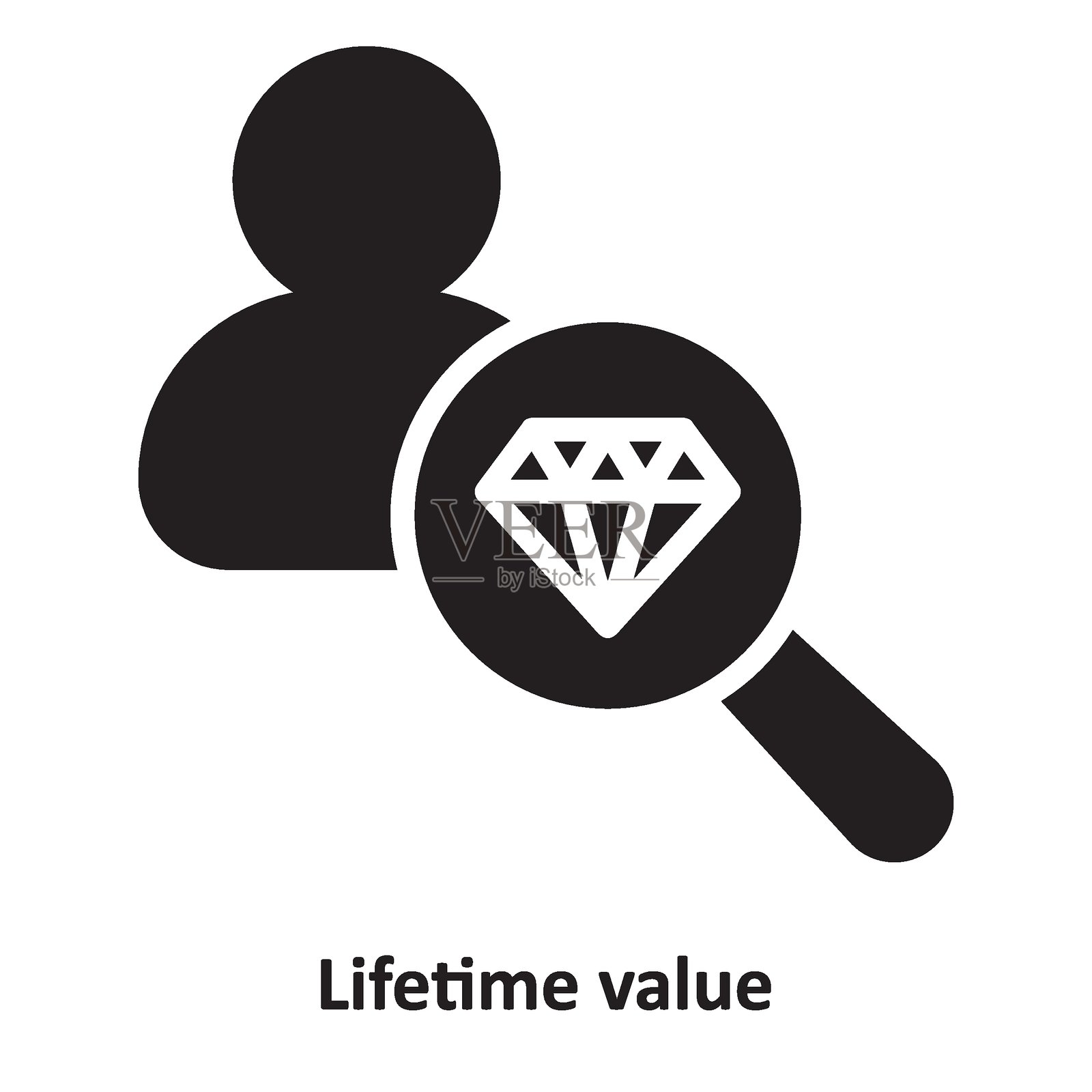 可轻松修改或编辑的生命周期价值矢量图标插画图片素材