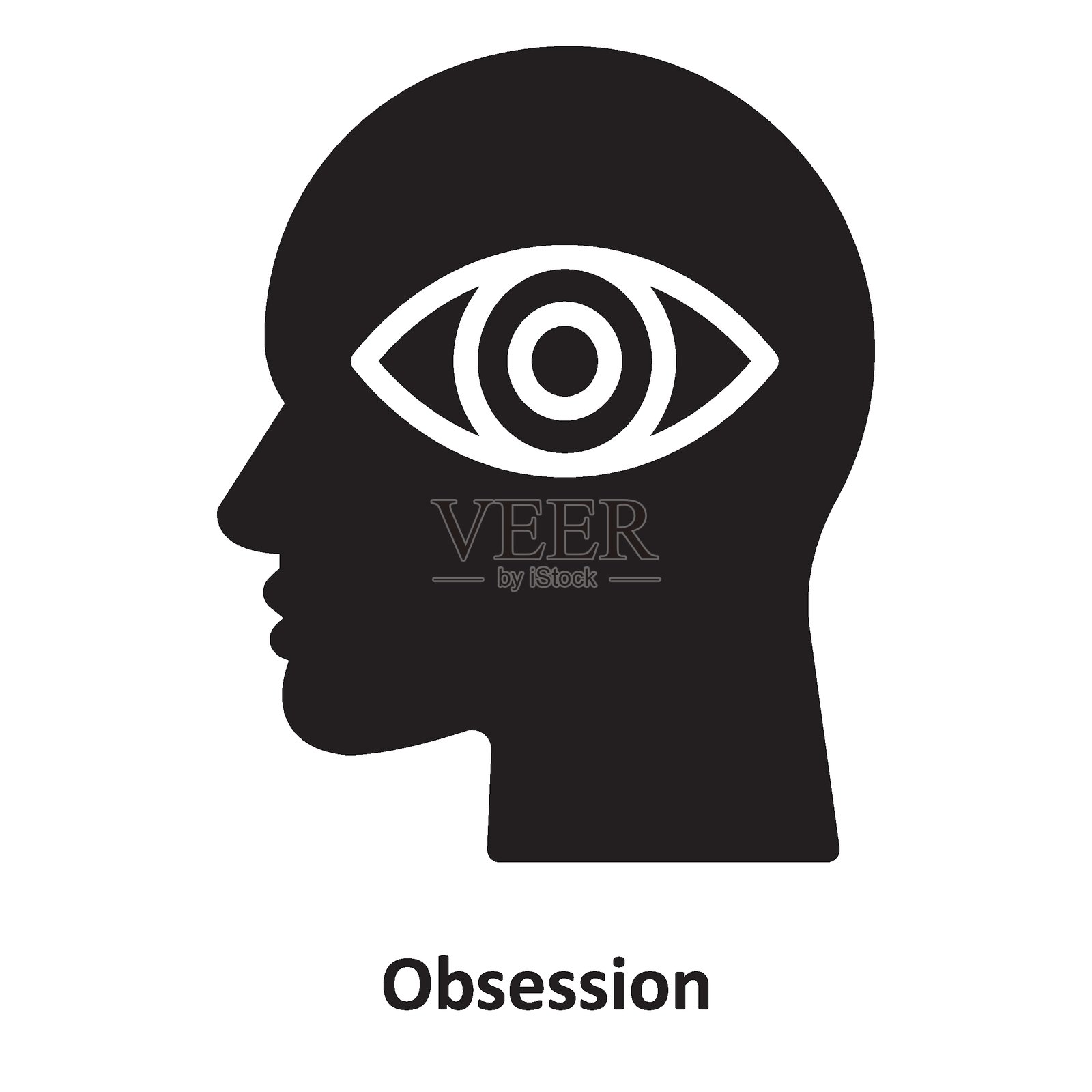 可轻松修改或编辑的痴迷矢量图标插画图片素材