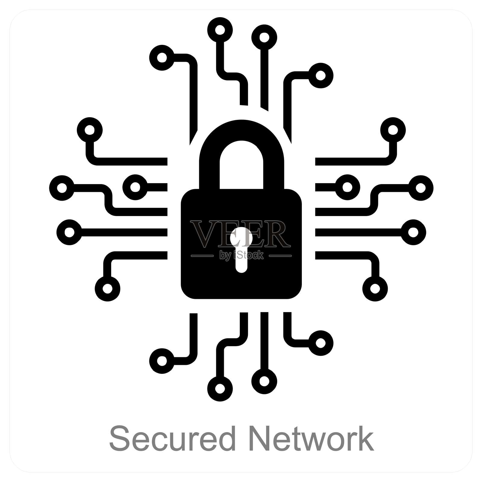 安全网络插画图片素材