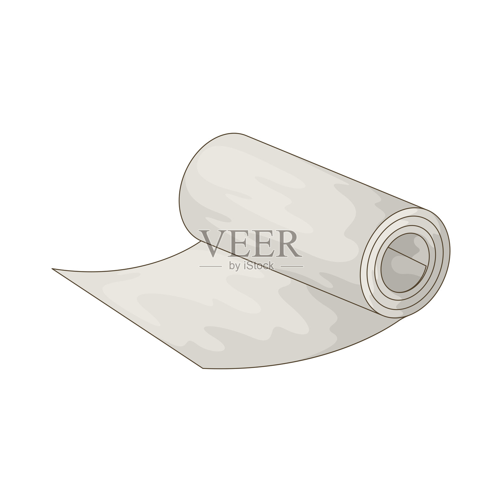 纸卷插画图片素材