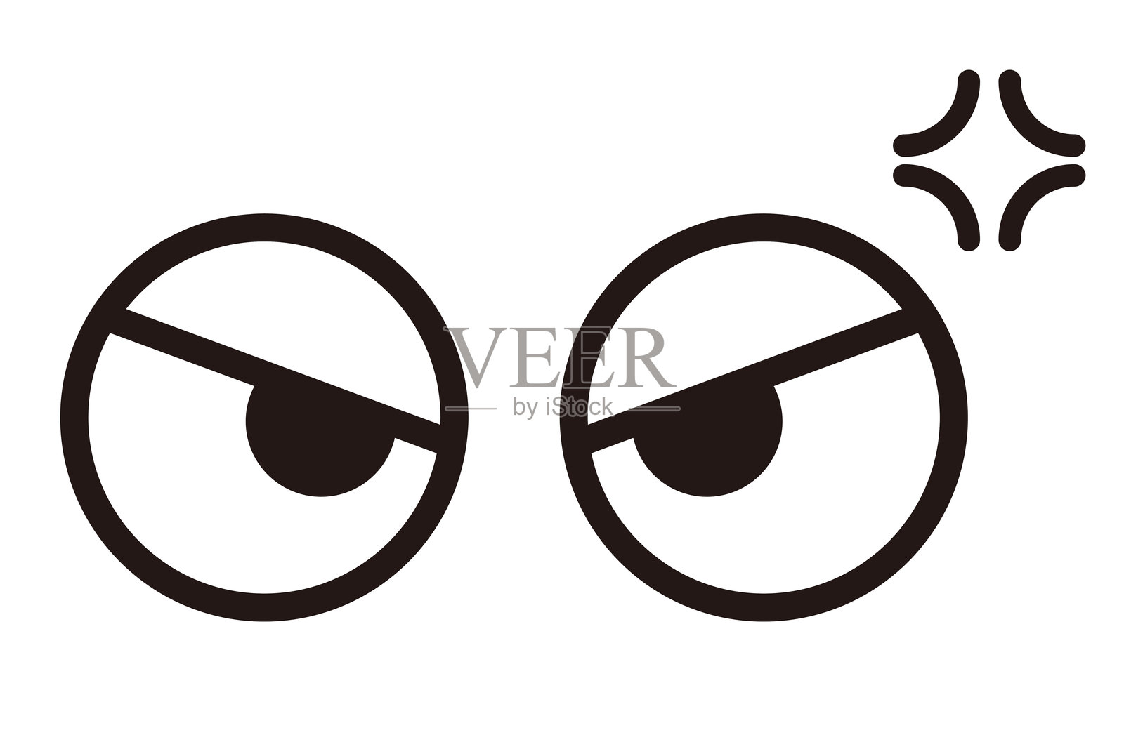 简单的单色正面图标插画图片素材